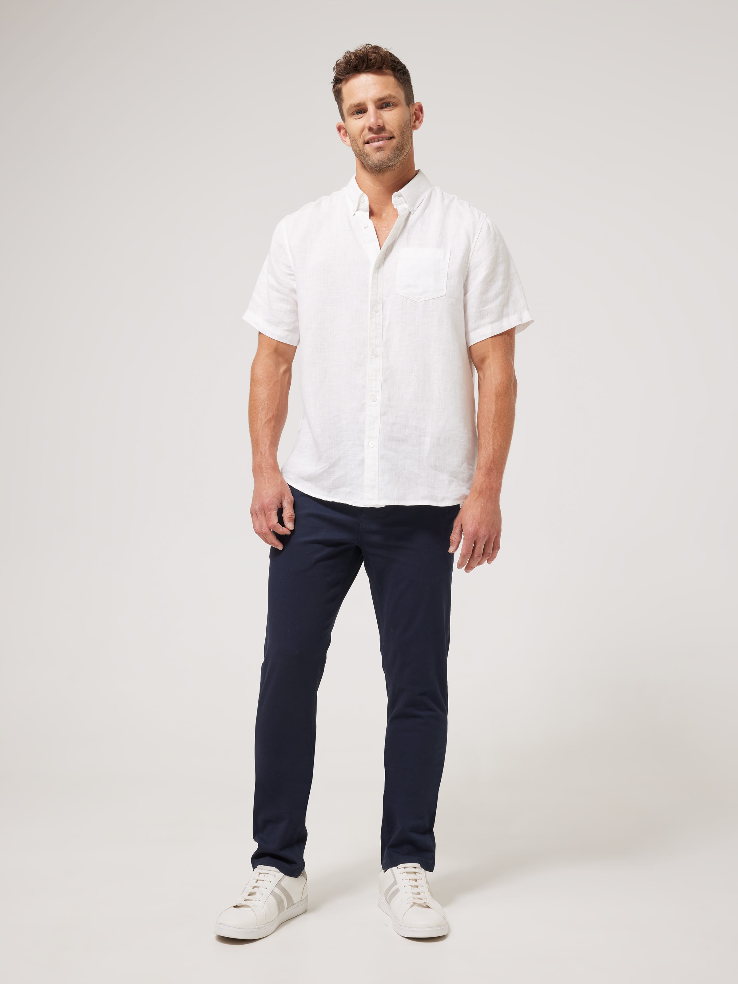 Slant Pocket Slim Straight Pant