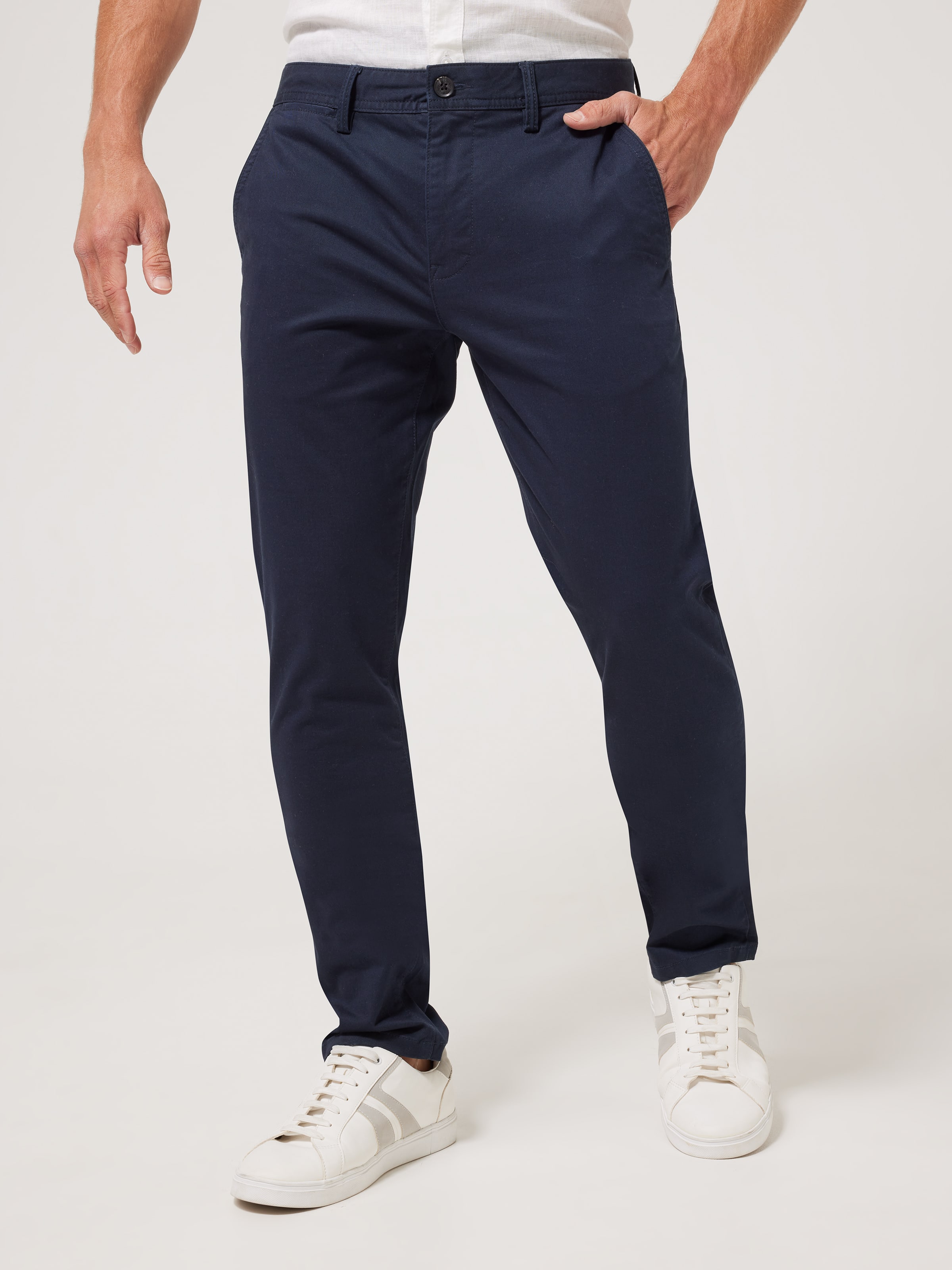 Slant Pocket Slim Straight Pant