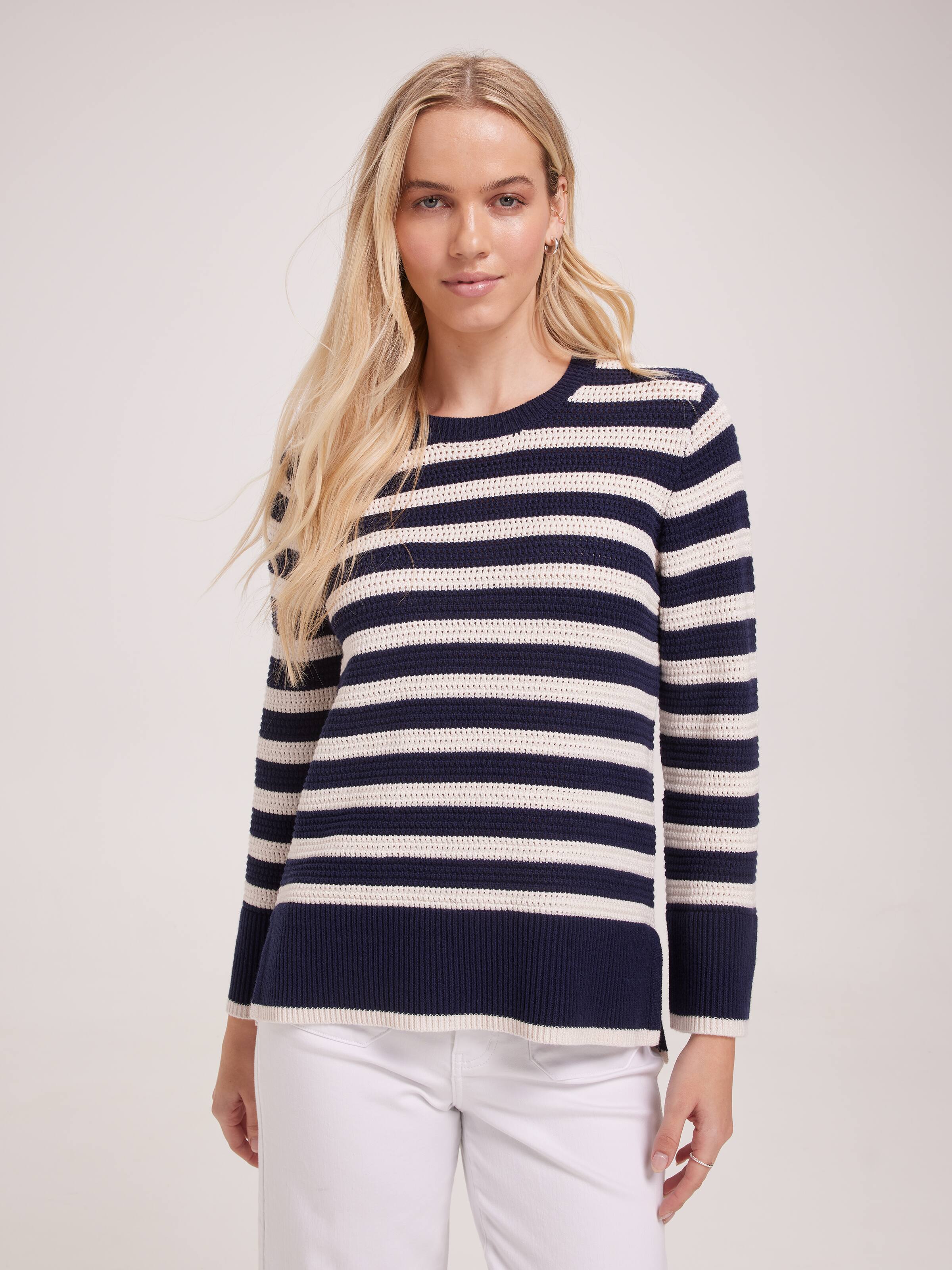 Robyn Textured Crew Neck Pullover