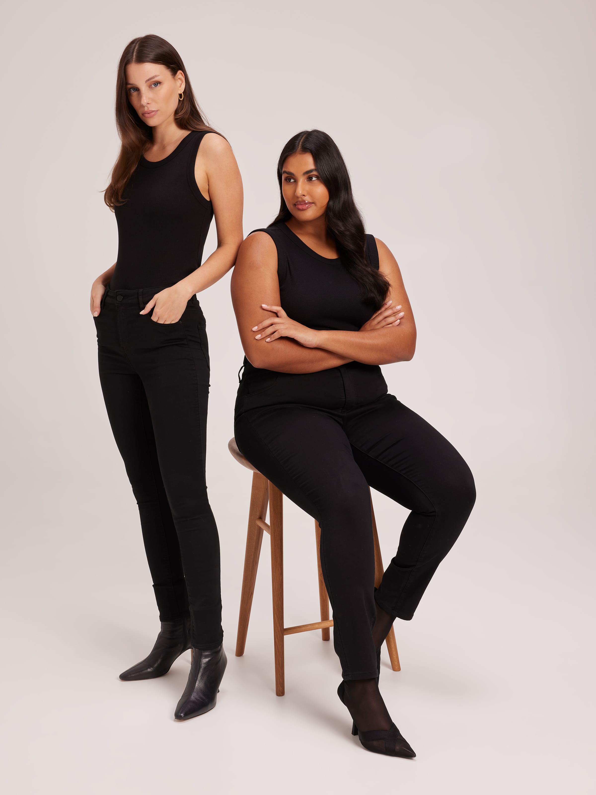 Kayla High Neck Rib Tank