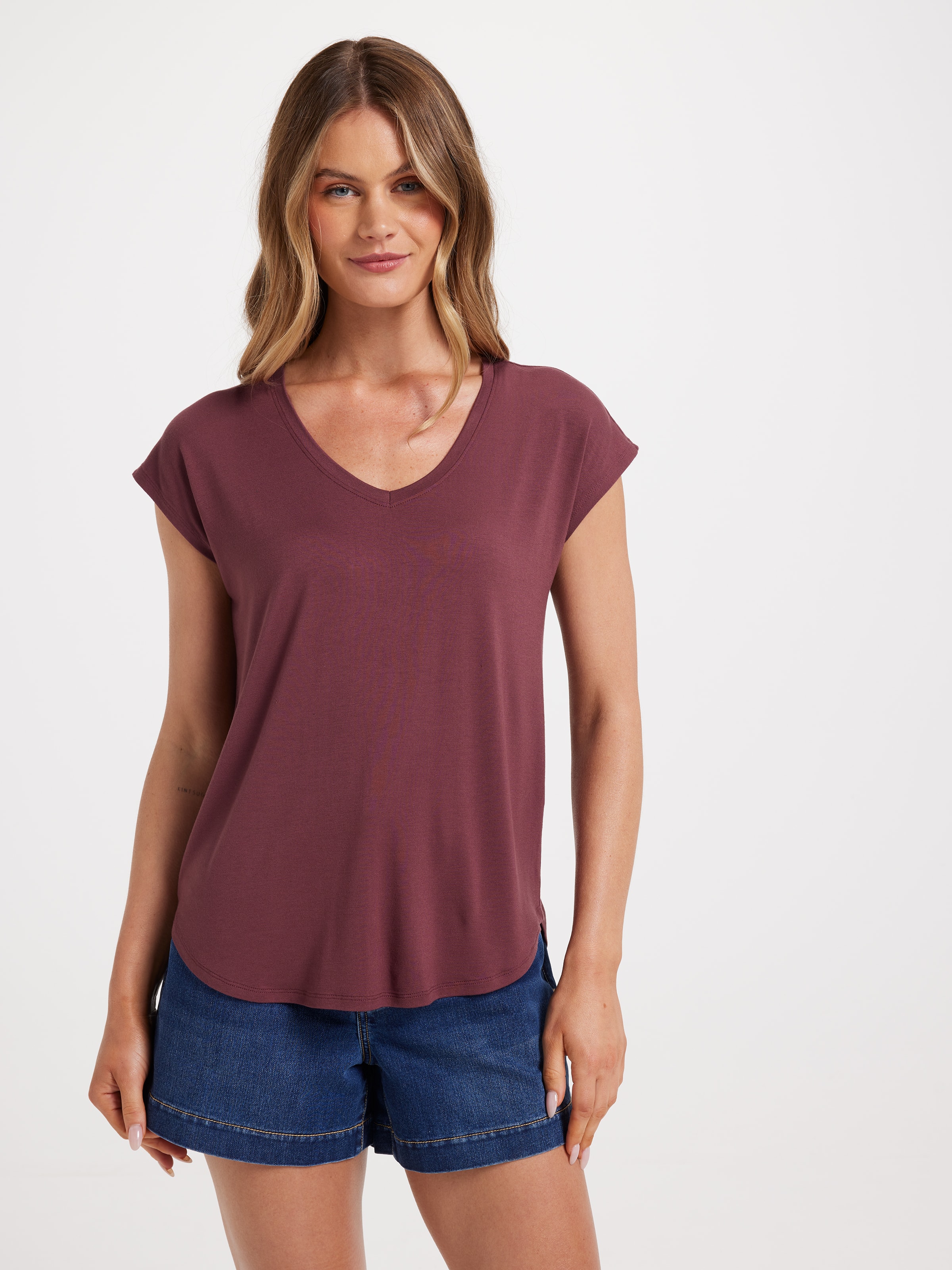 Luxe V Neck Tee