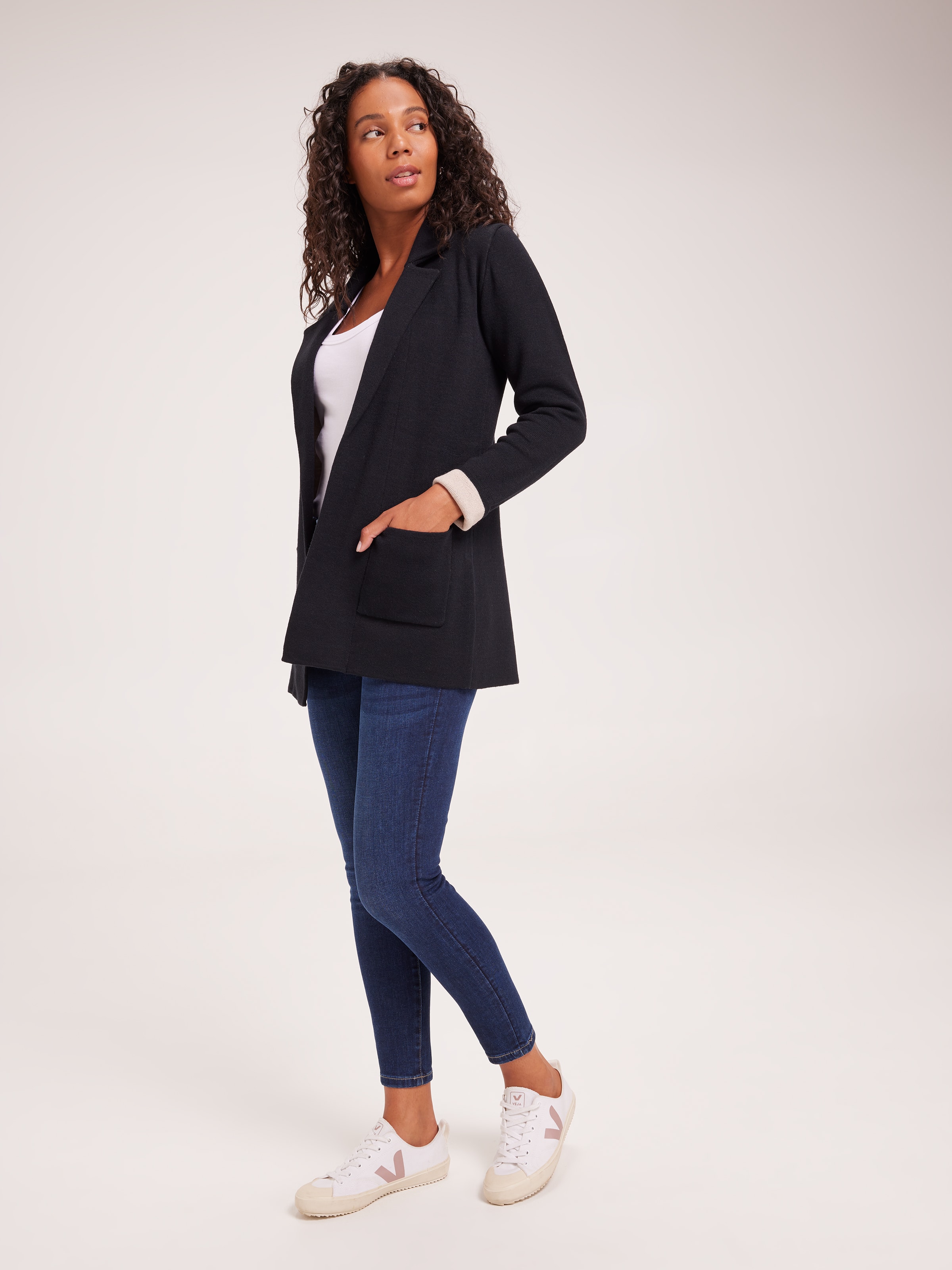 Beth Boyfriend Knit Blazer