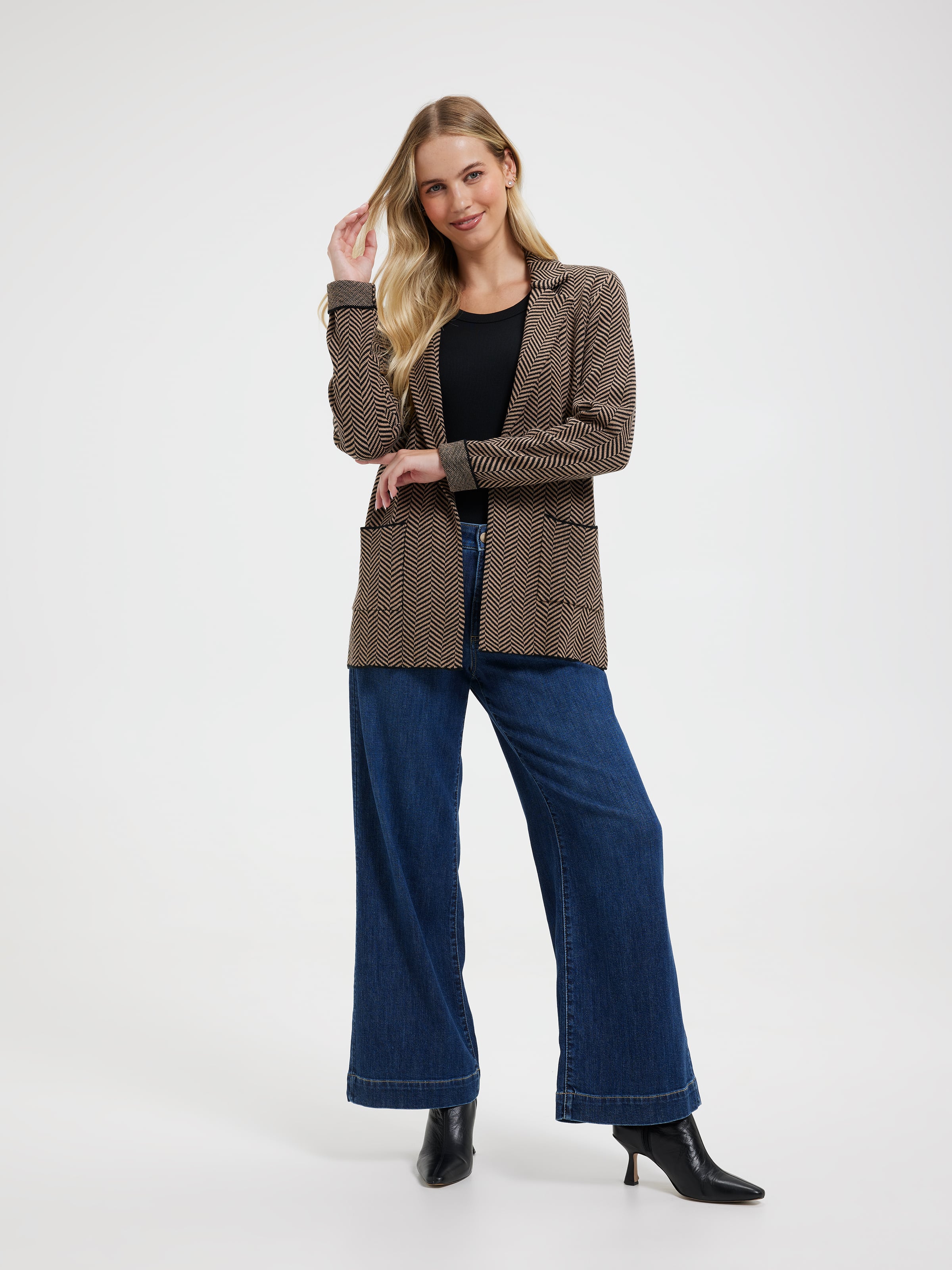 Beth Boyfriend Knit Blazer