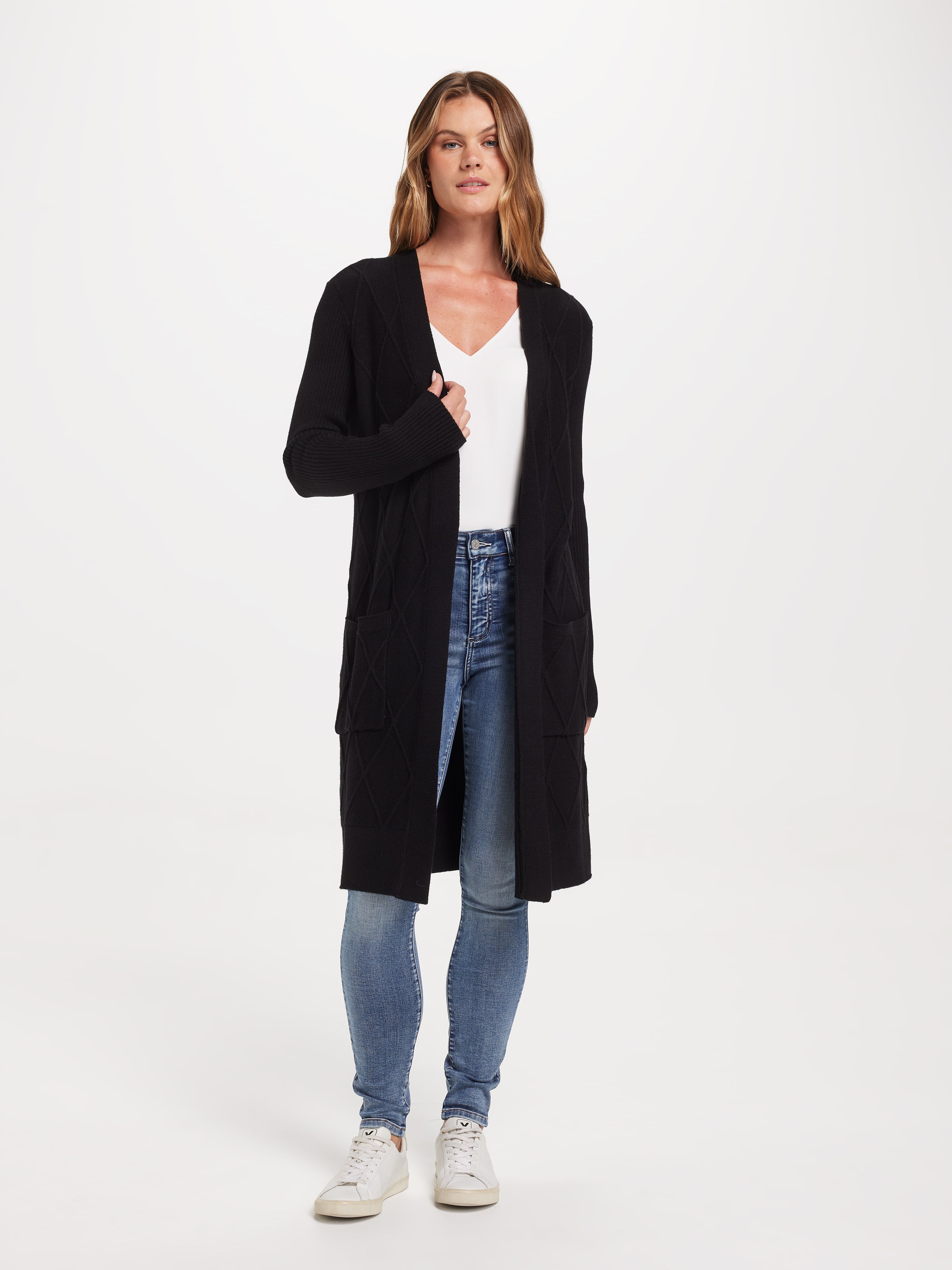 Esme Diamond Detail Midi Cardi