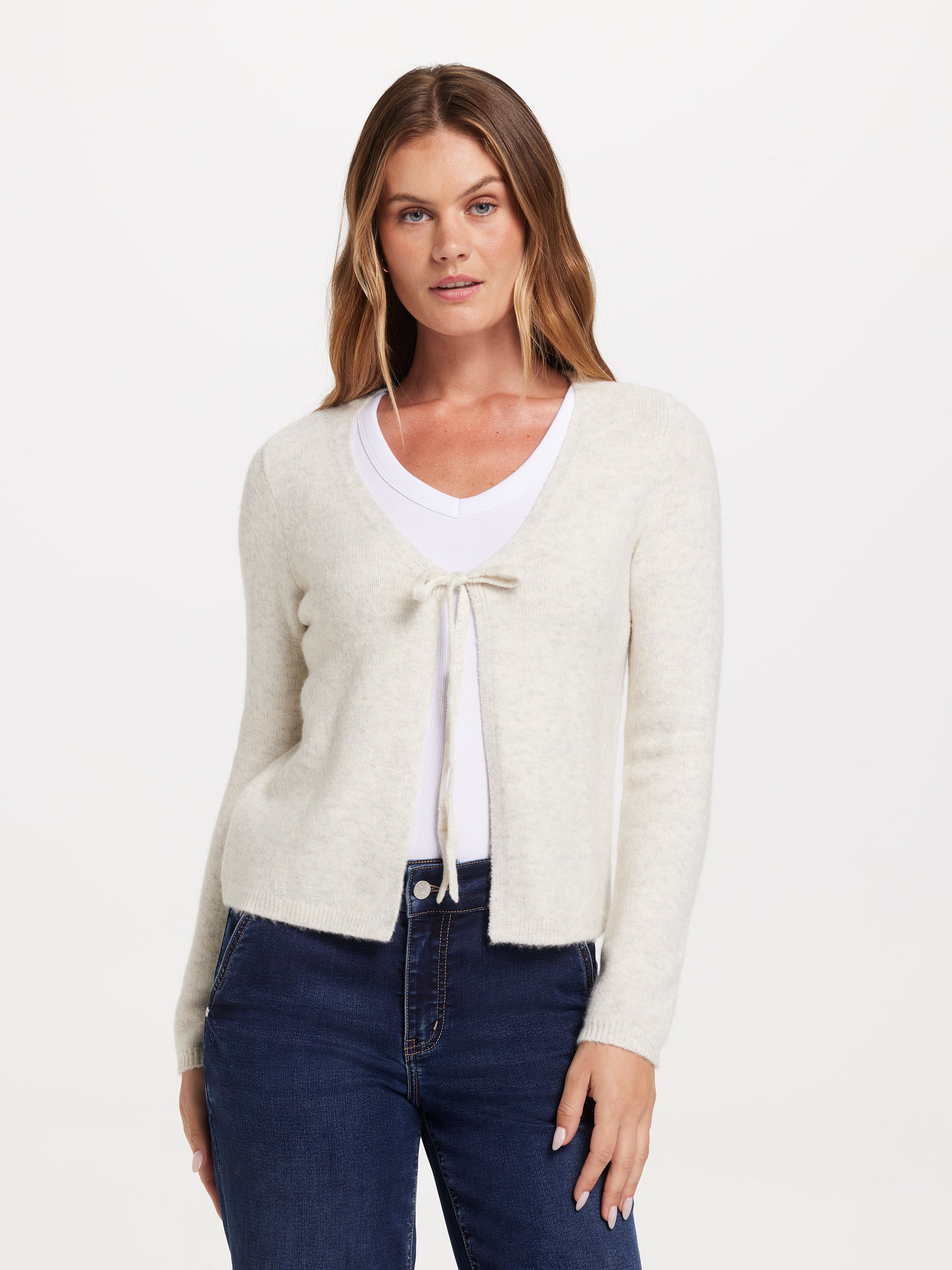 Alba Tie Front Cardi
