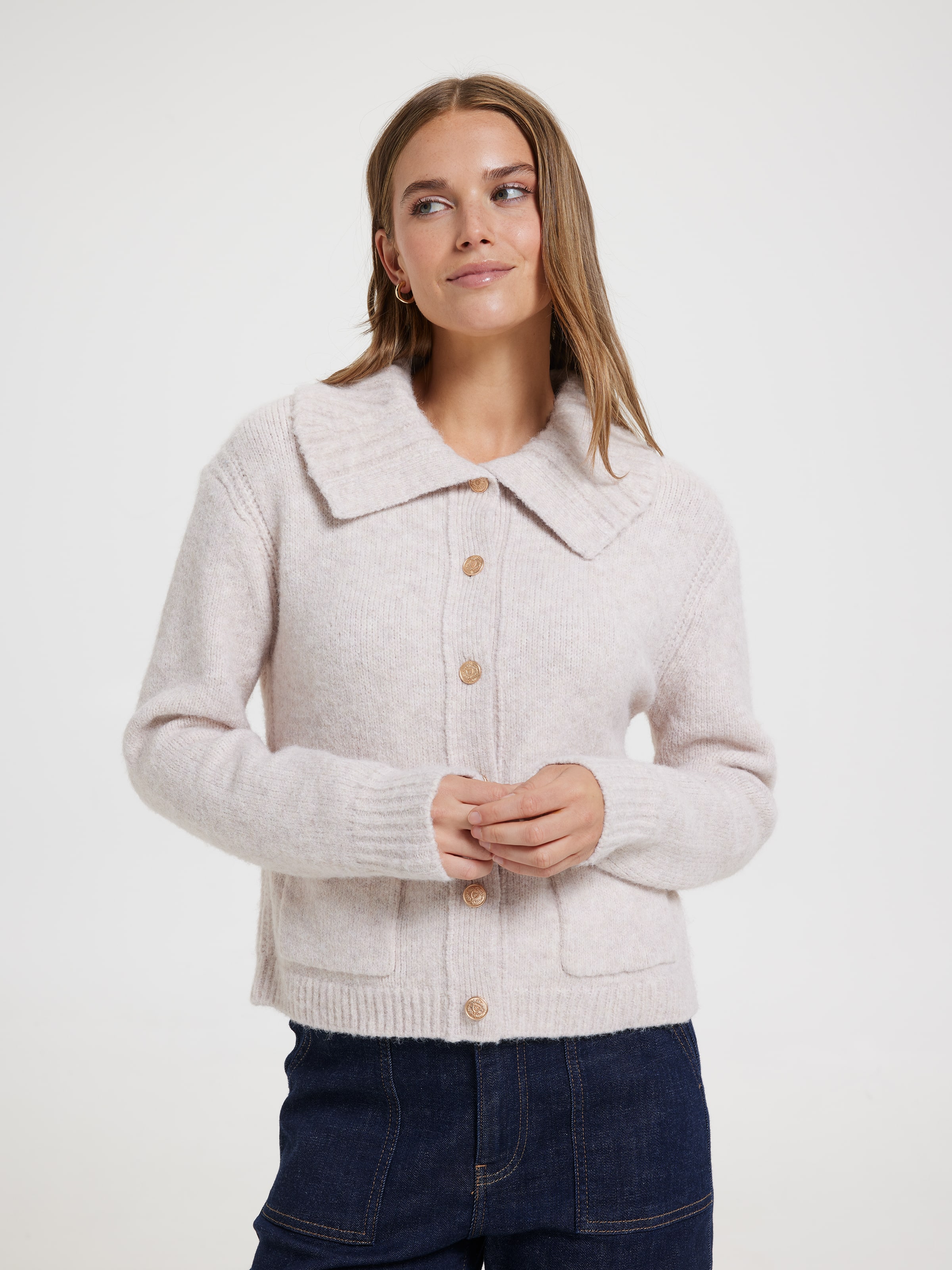 Haven Collared Detail Cardi