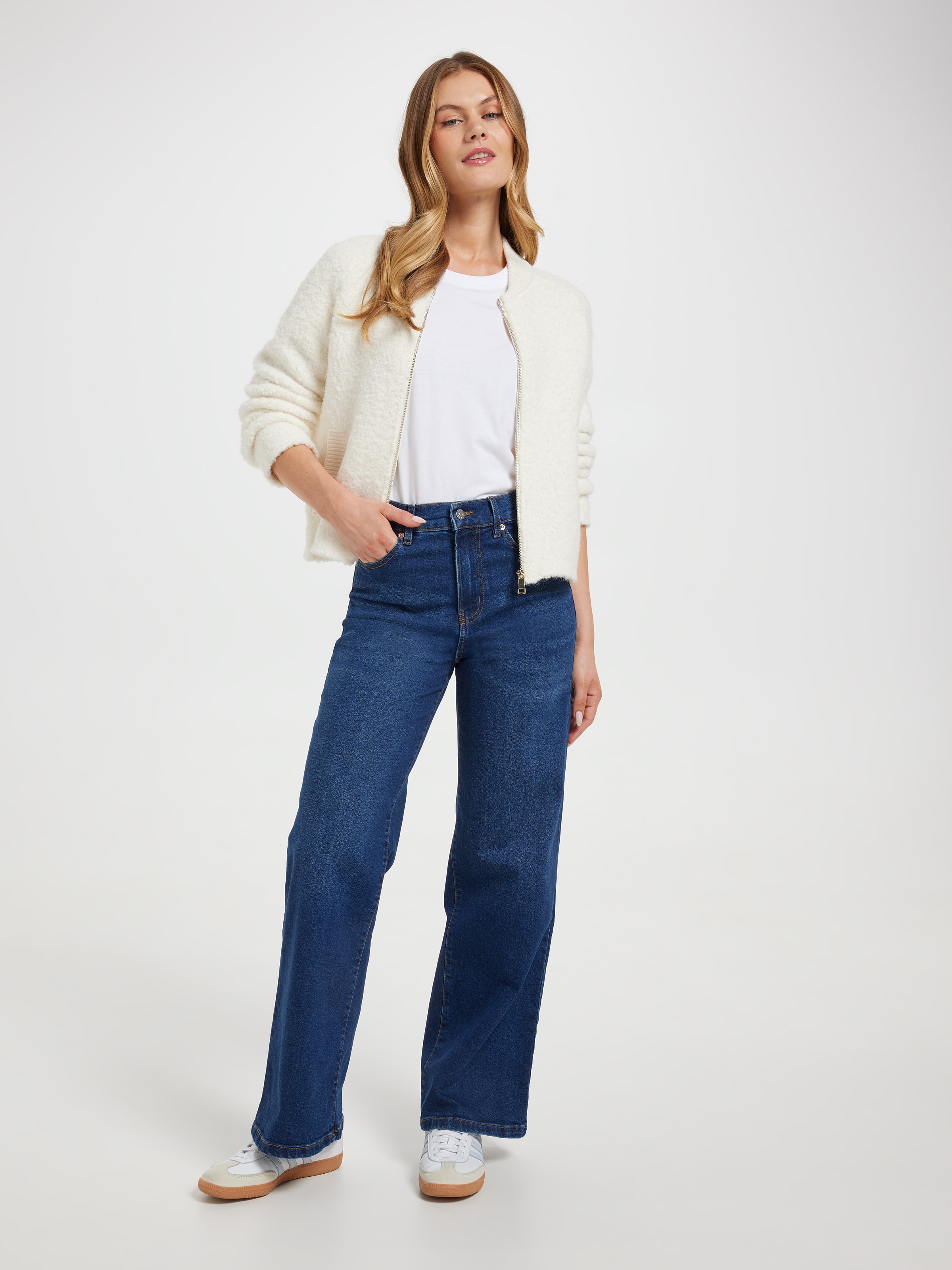 Bree Boucle Knit Bomber