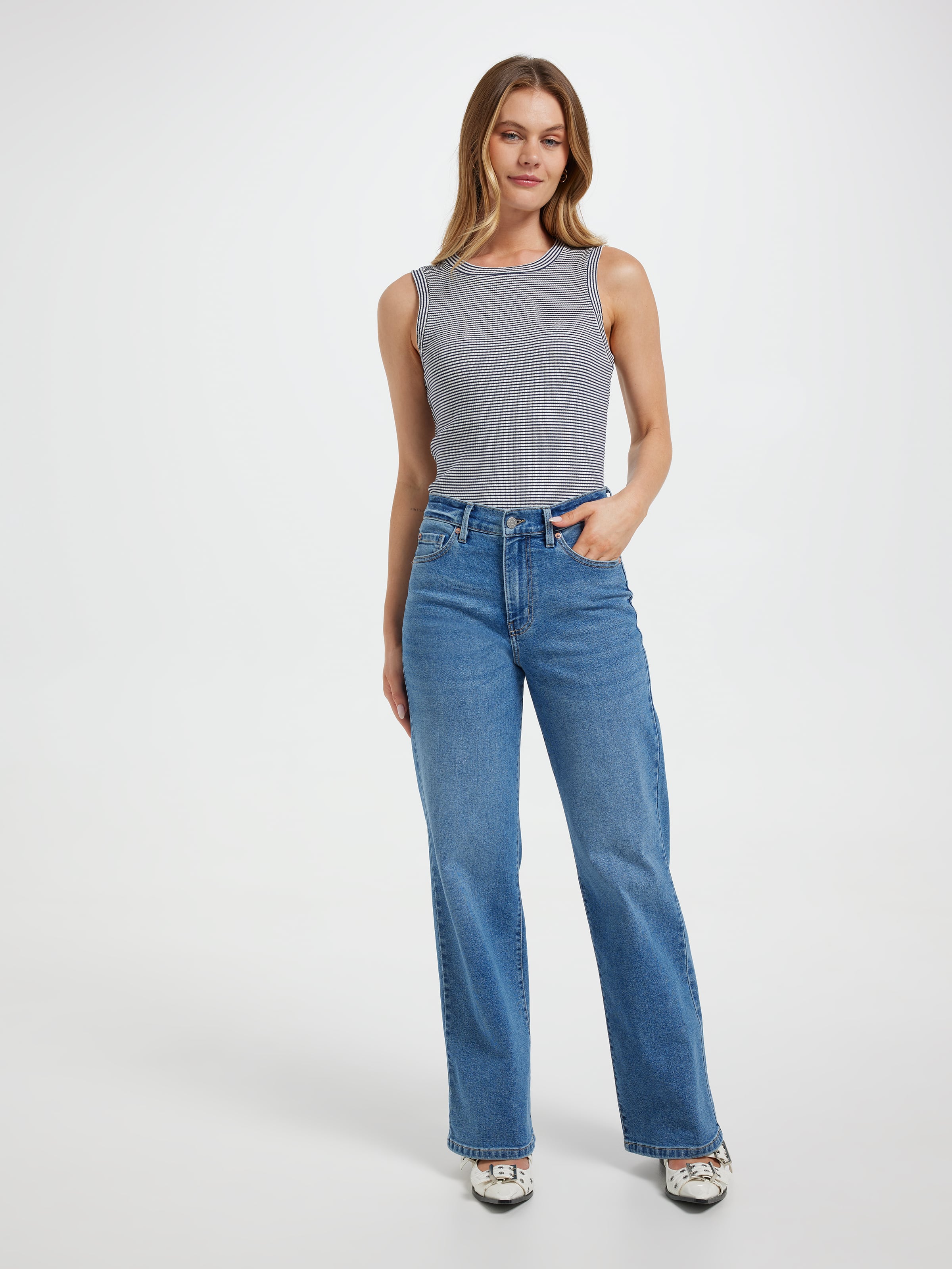 Tori Lurex Waffle Tank