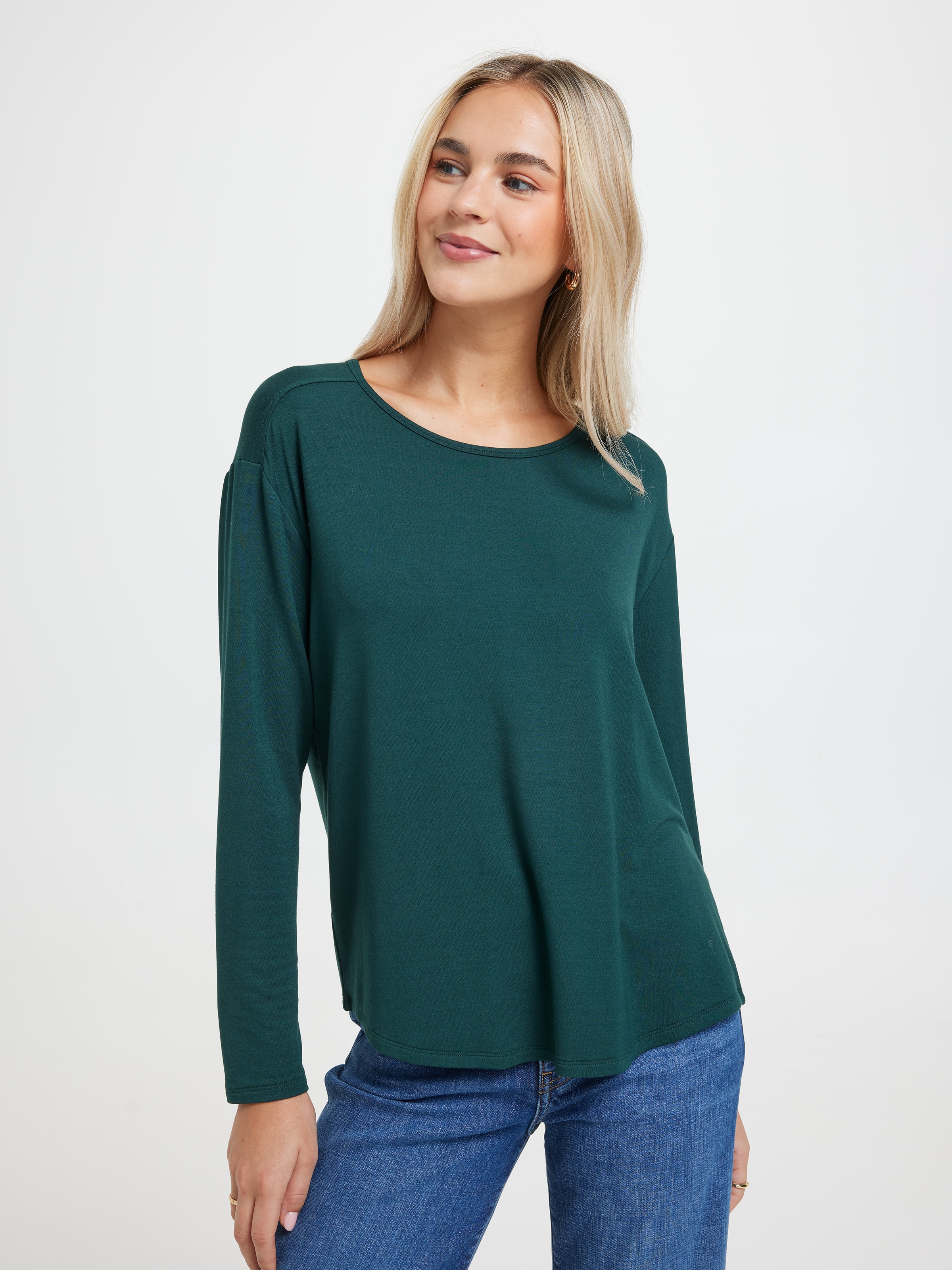 Luxe Long Sleeve Modal Crew Top
