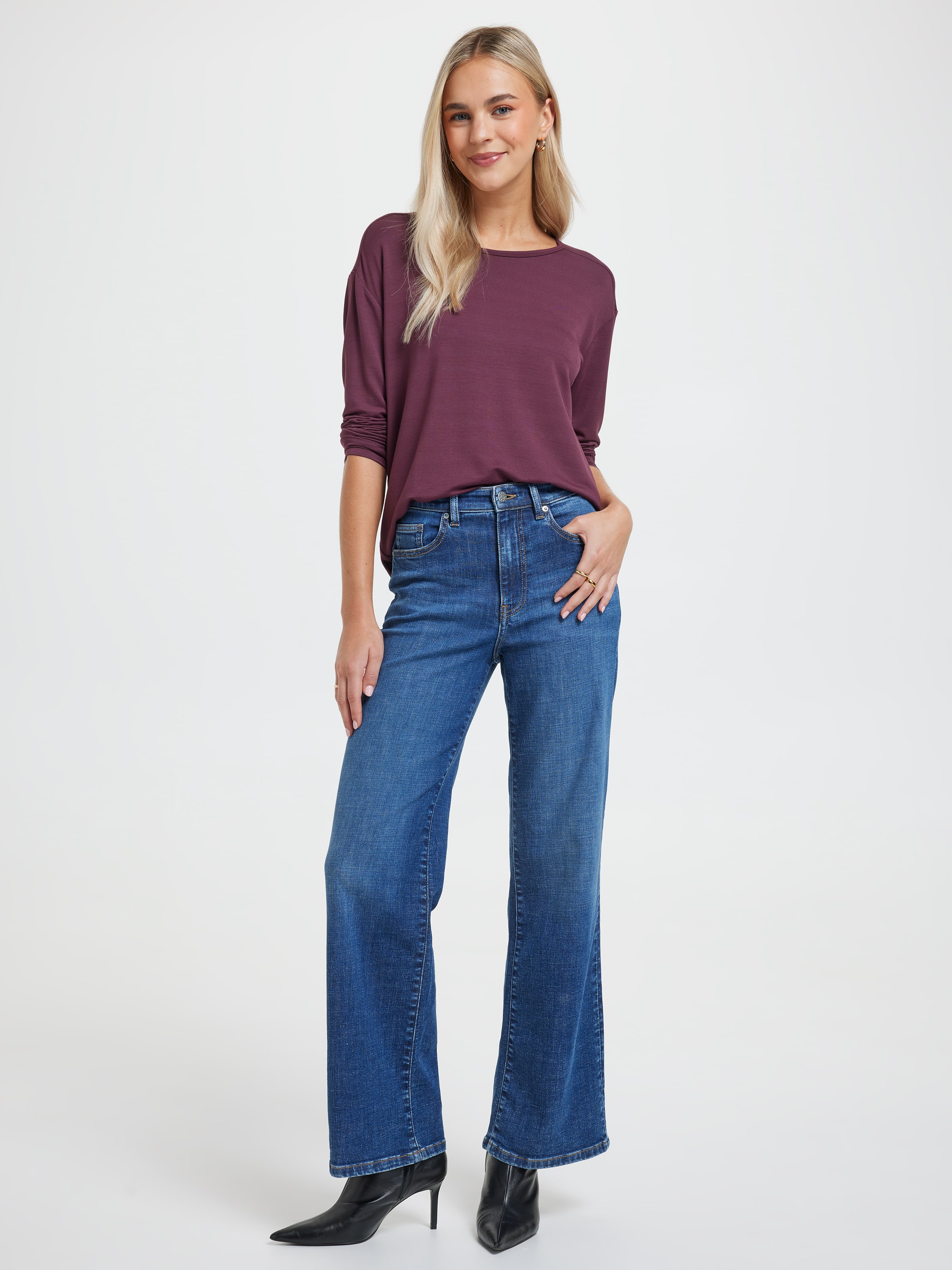 Luxe Long Sleeve Modal Crew Top