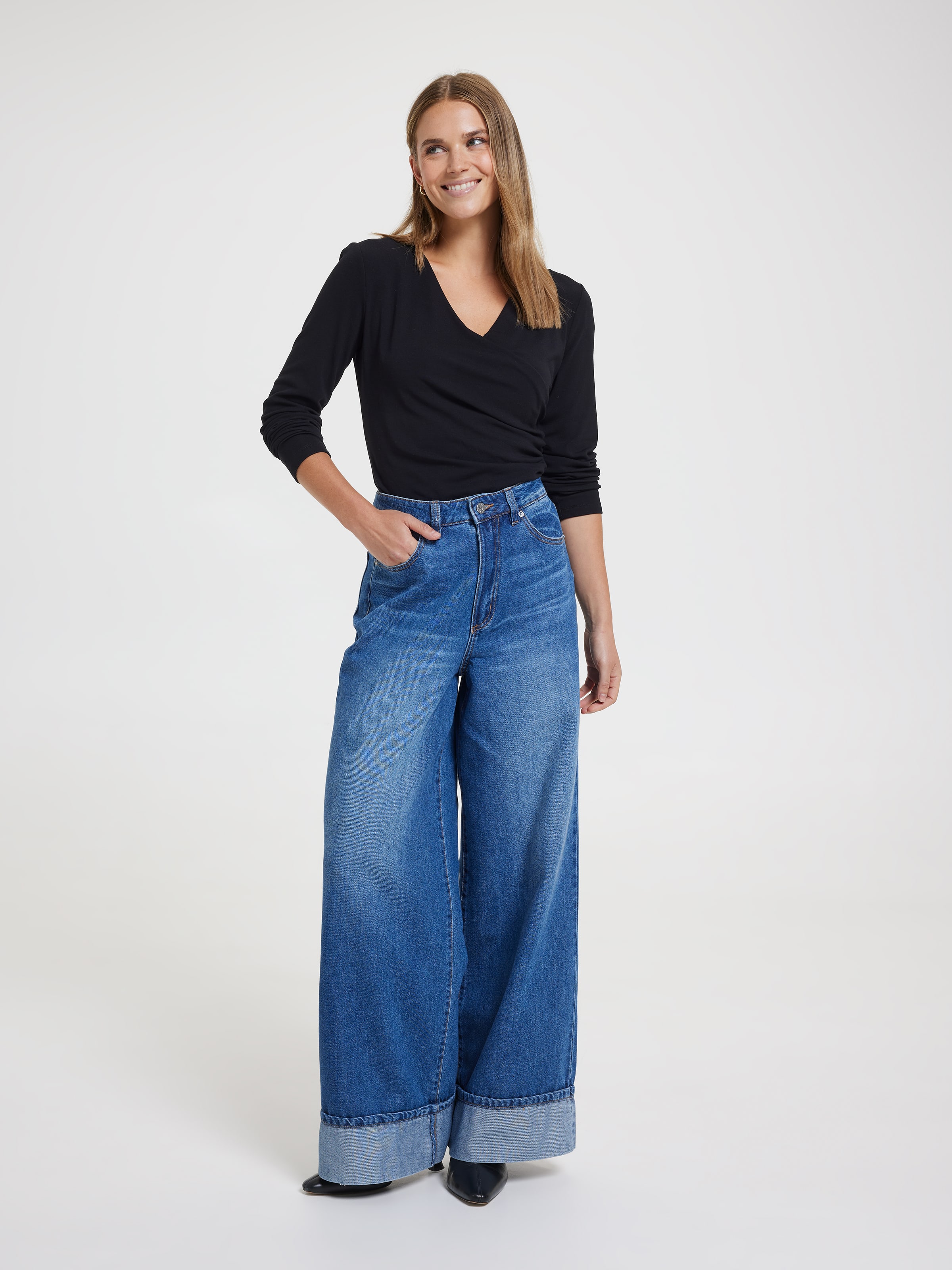 Georgia Wrap Long Sleeve Top