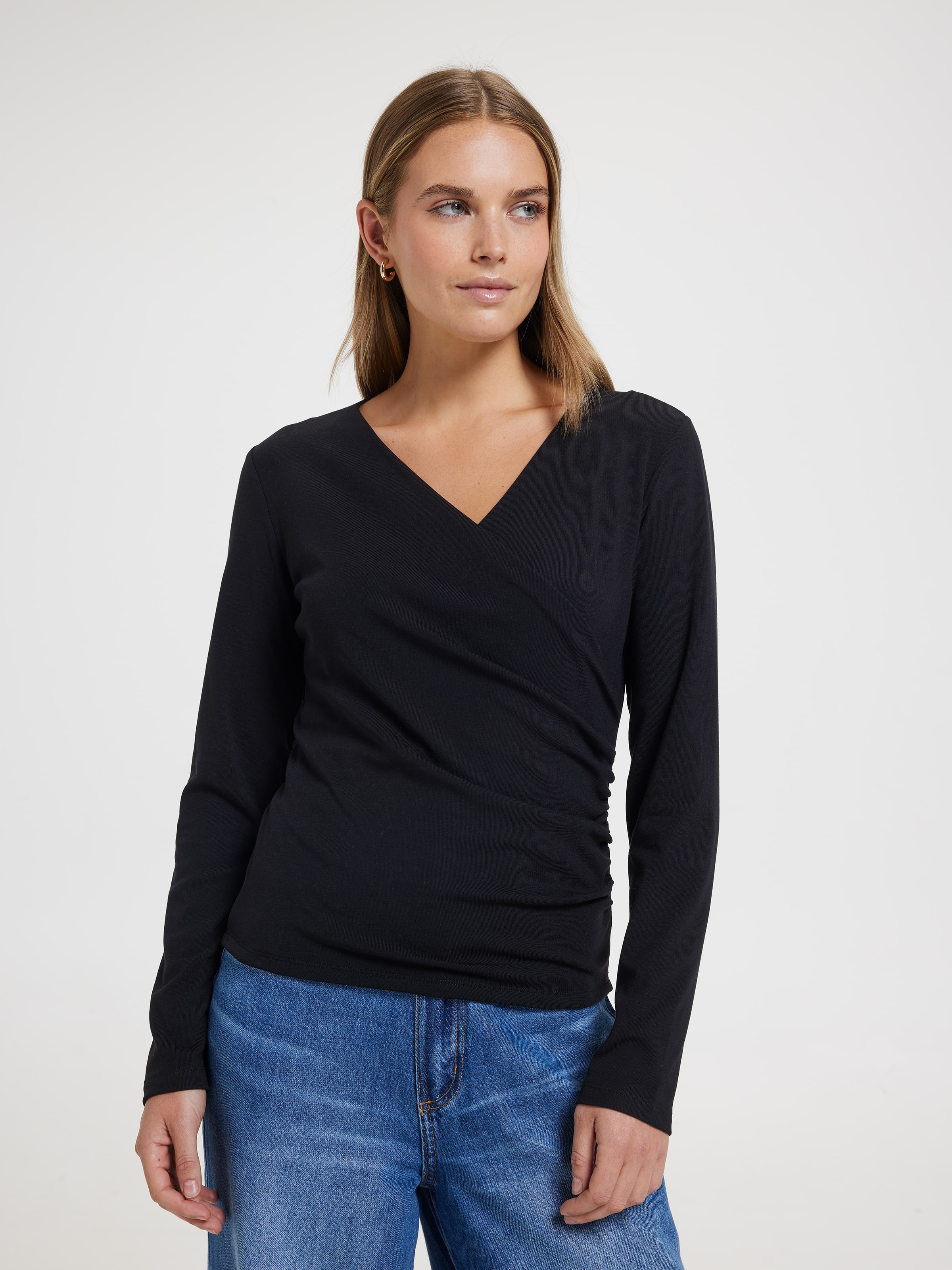 Georgia Wrap Long Sleeve Top