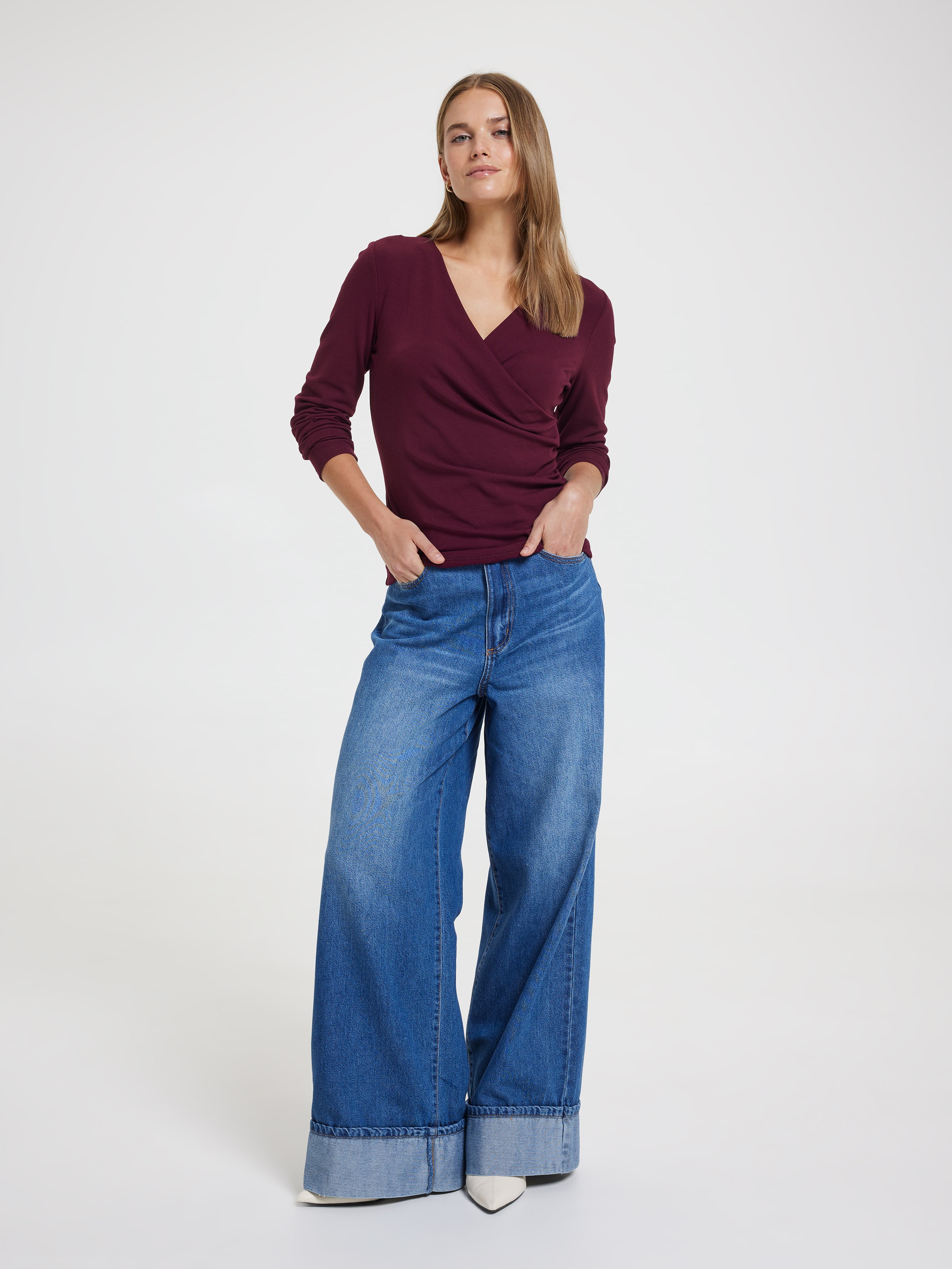 Georgia Wrap Long Sleeve Top