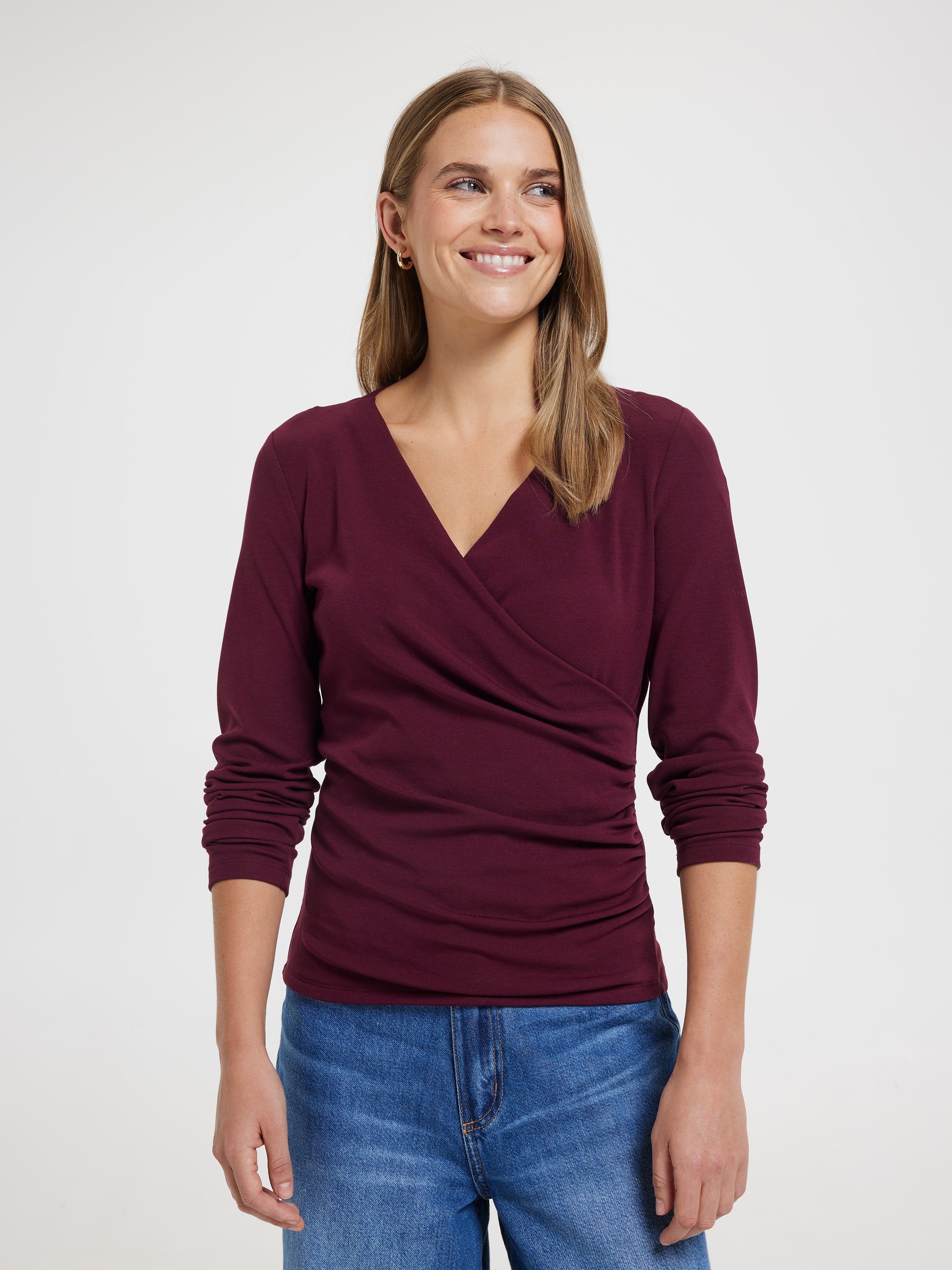 Georgia Wrap Long Sleeve Top