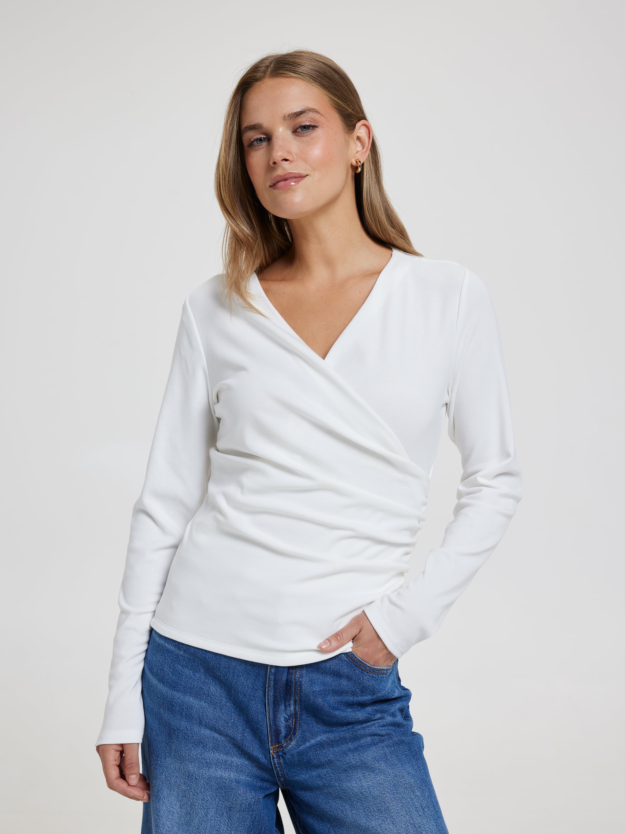 Georgia Wrap Long Sleeve Top