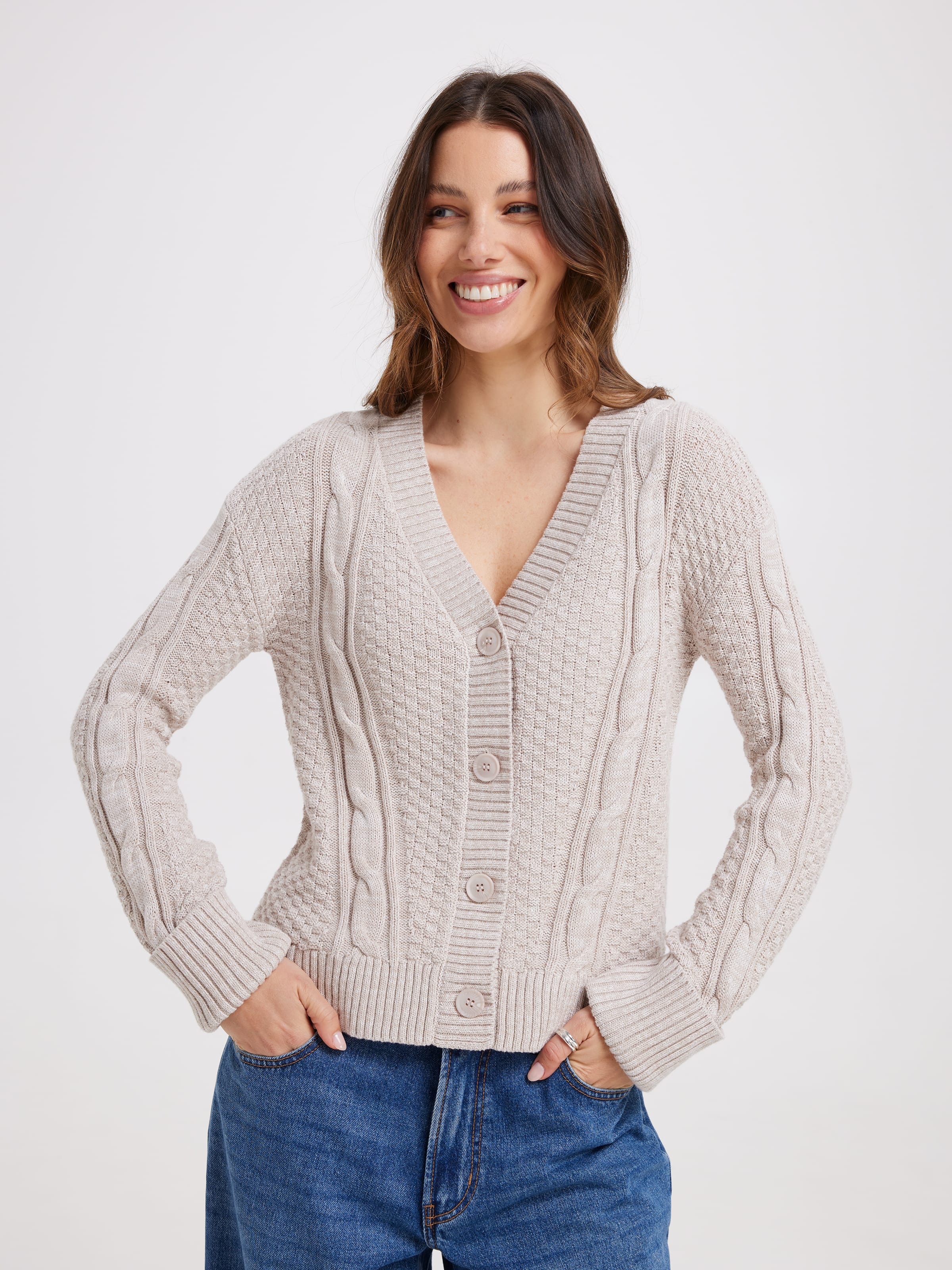 Tabitha Cotton Cable Cardi