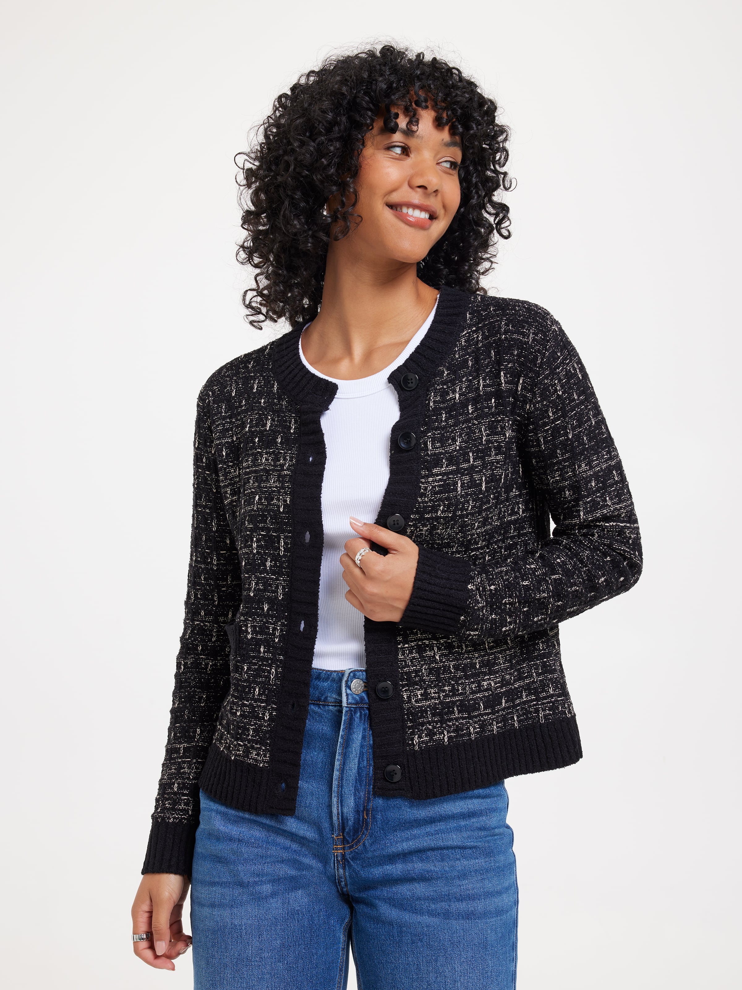 Claire Cropped Crew Neck Cardi