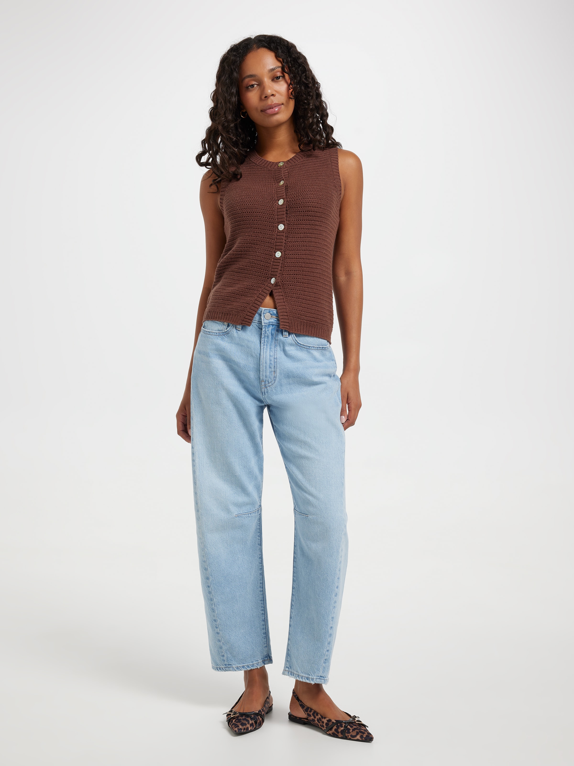 Heidi Button Thru Knit Vest
