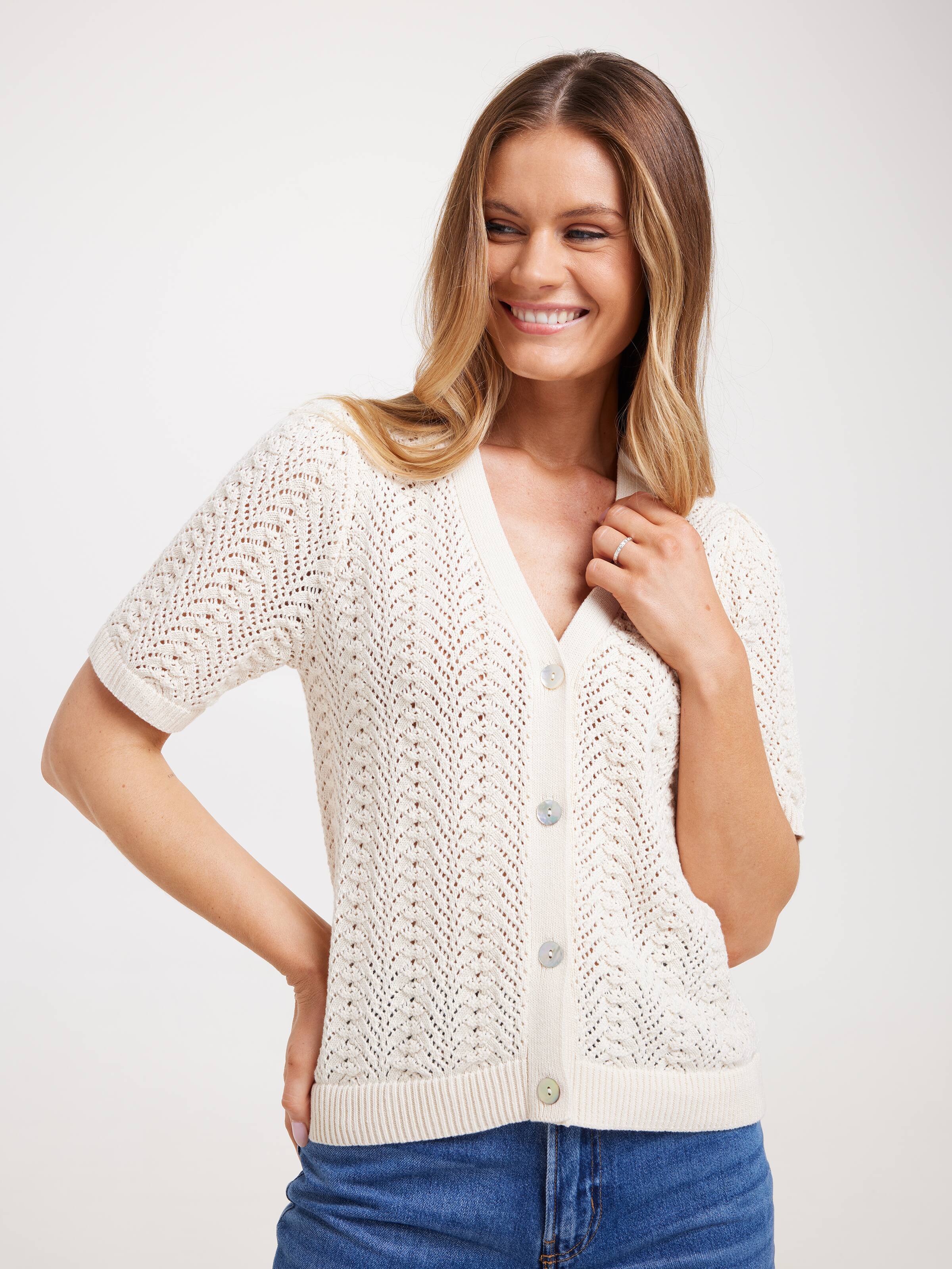 Bronte Pointelle Cardigan