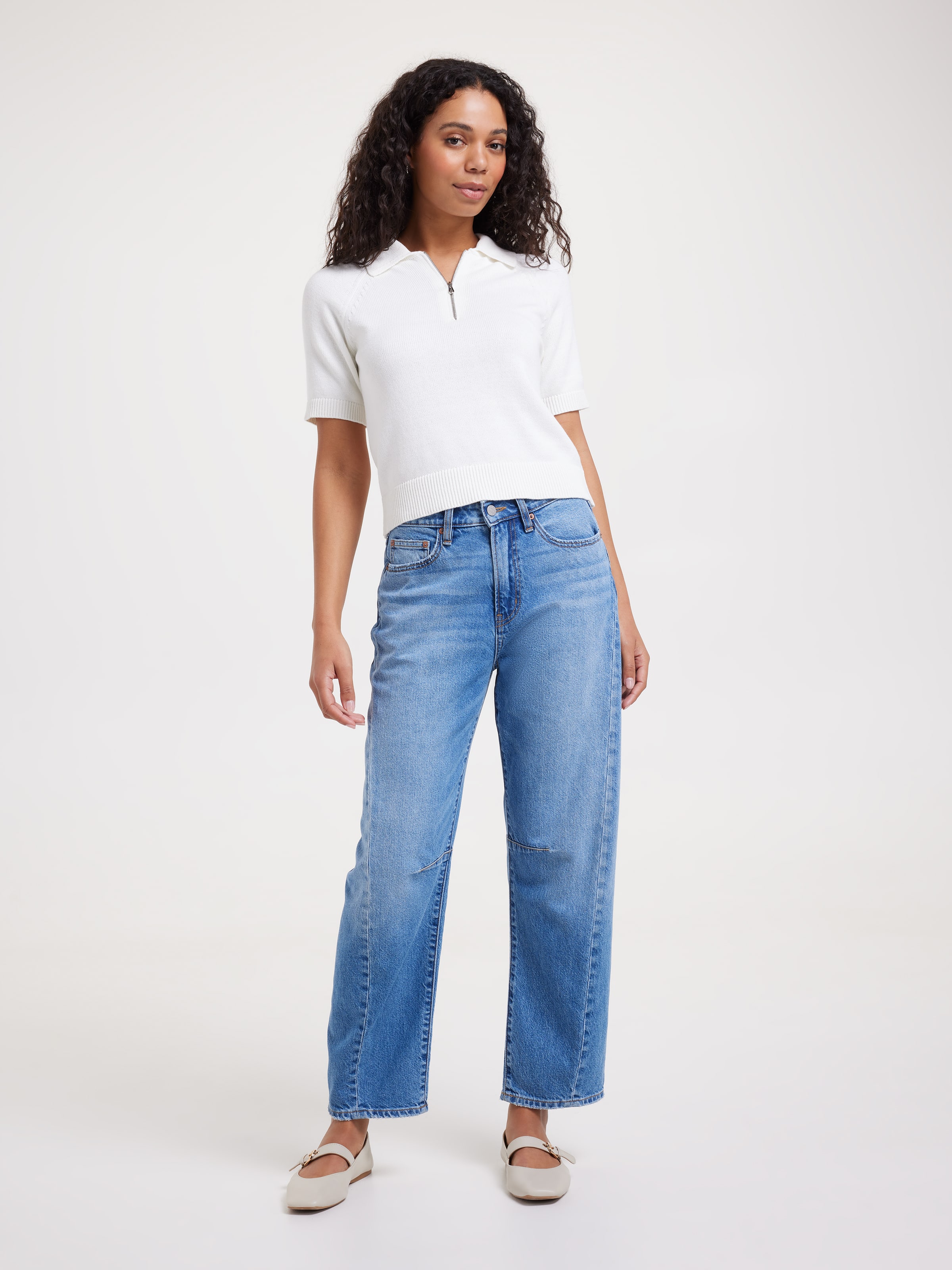 Bronte Short Sleeve Zip Neck Pullover