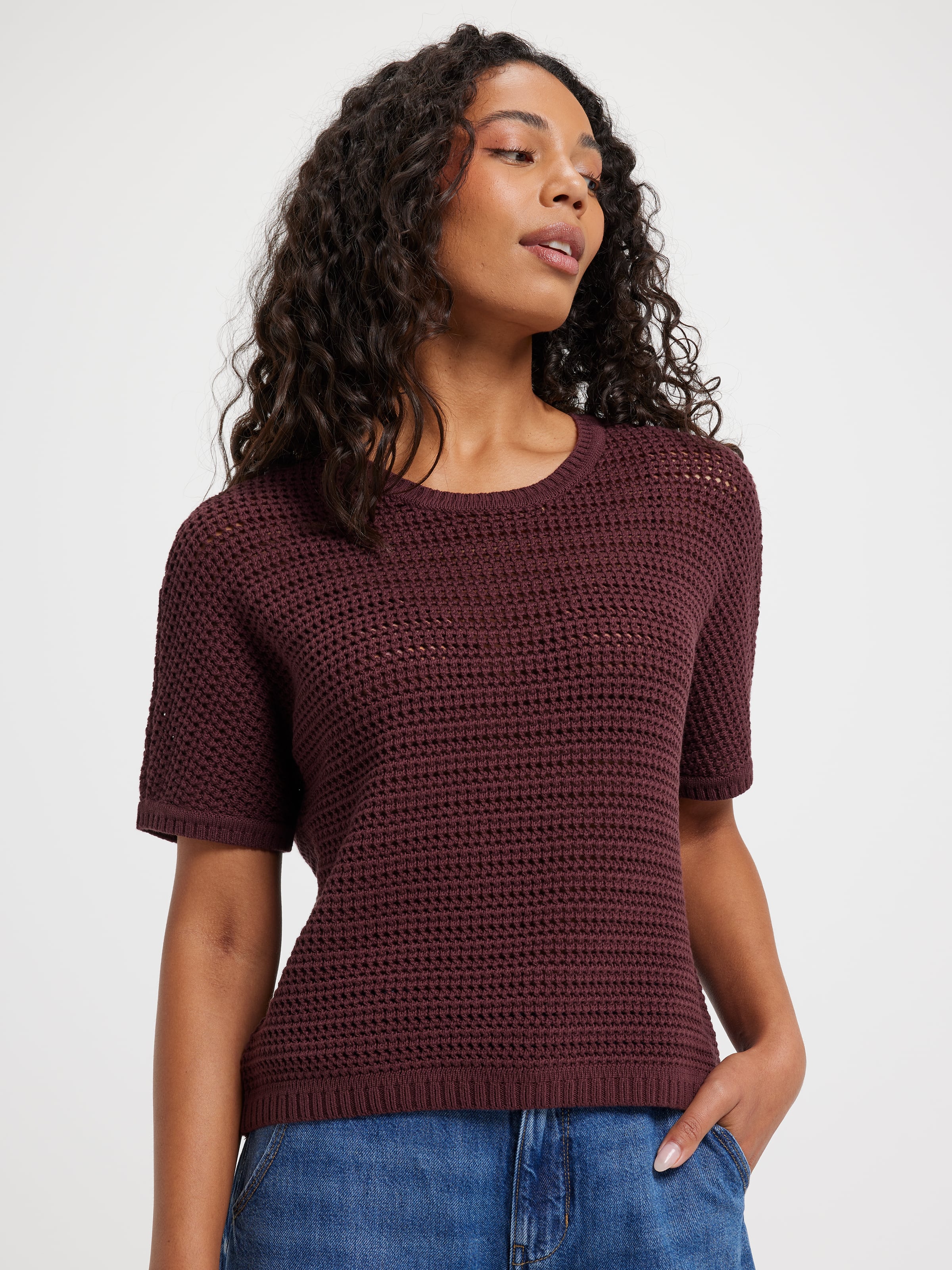Rhea Pointelle Knit Tee