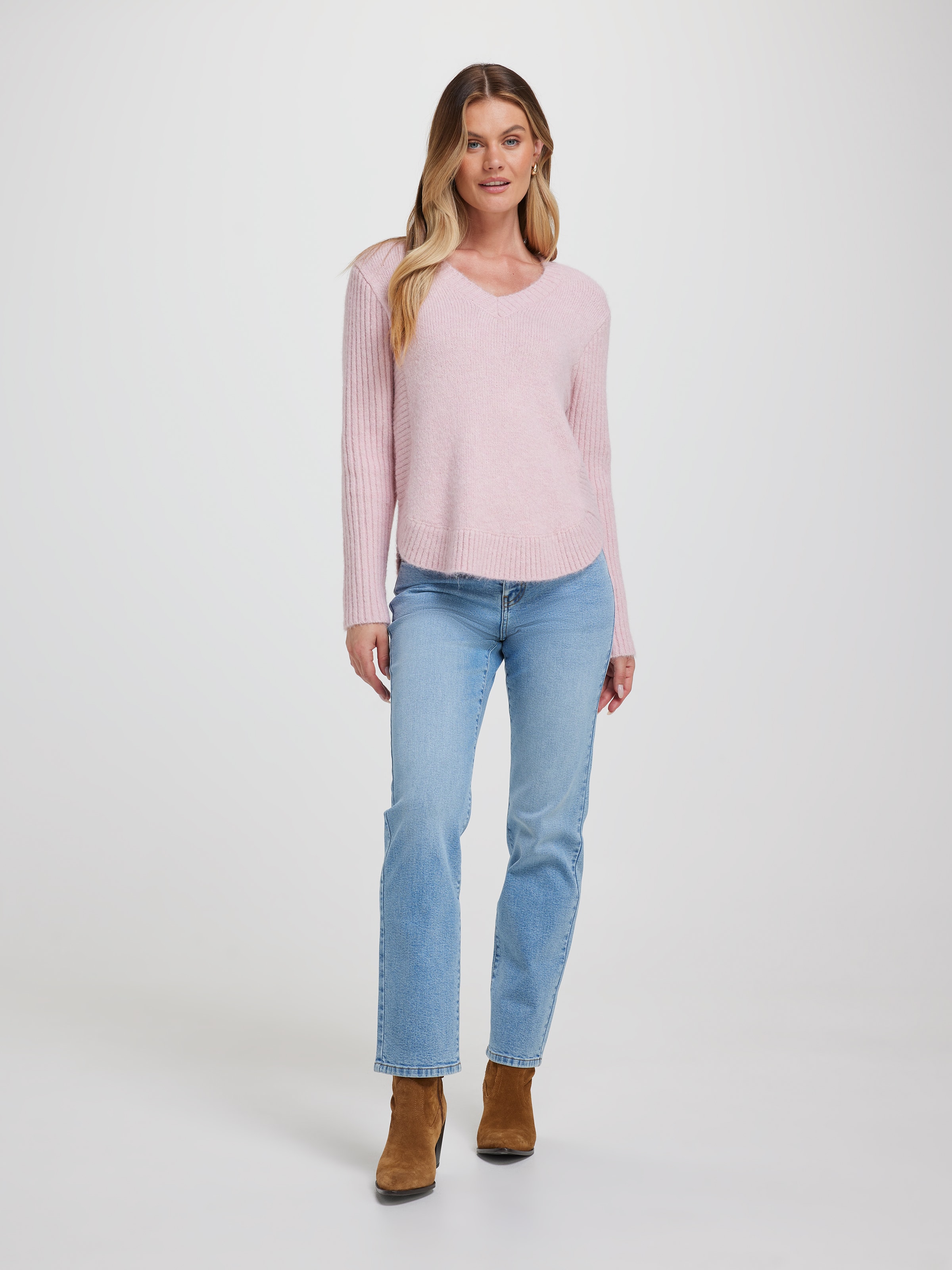 Serena Faux Mohair Pullover