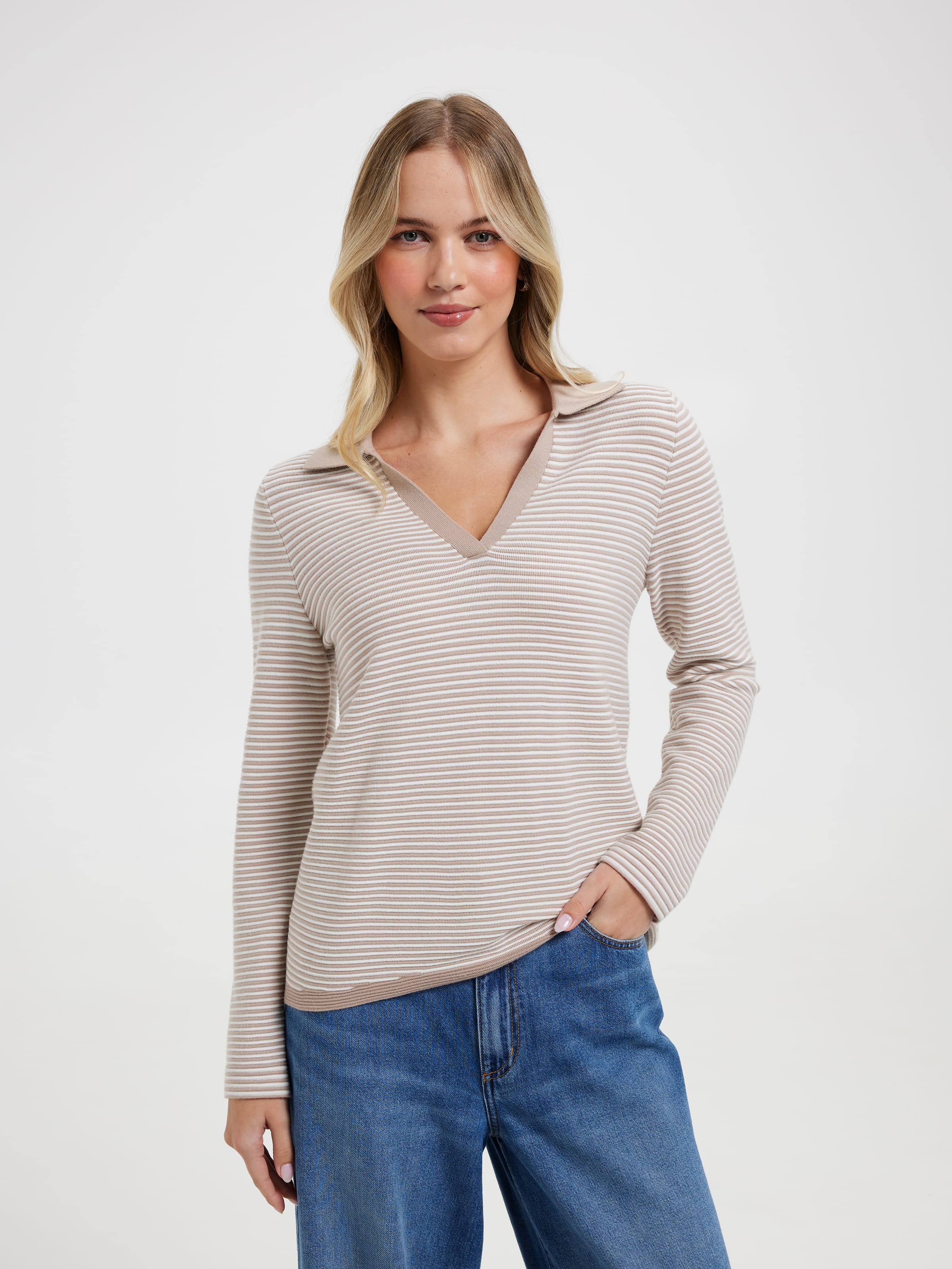 Phoebe Collar Ottoman Pullover