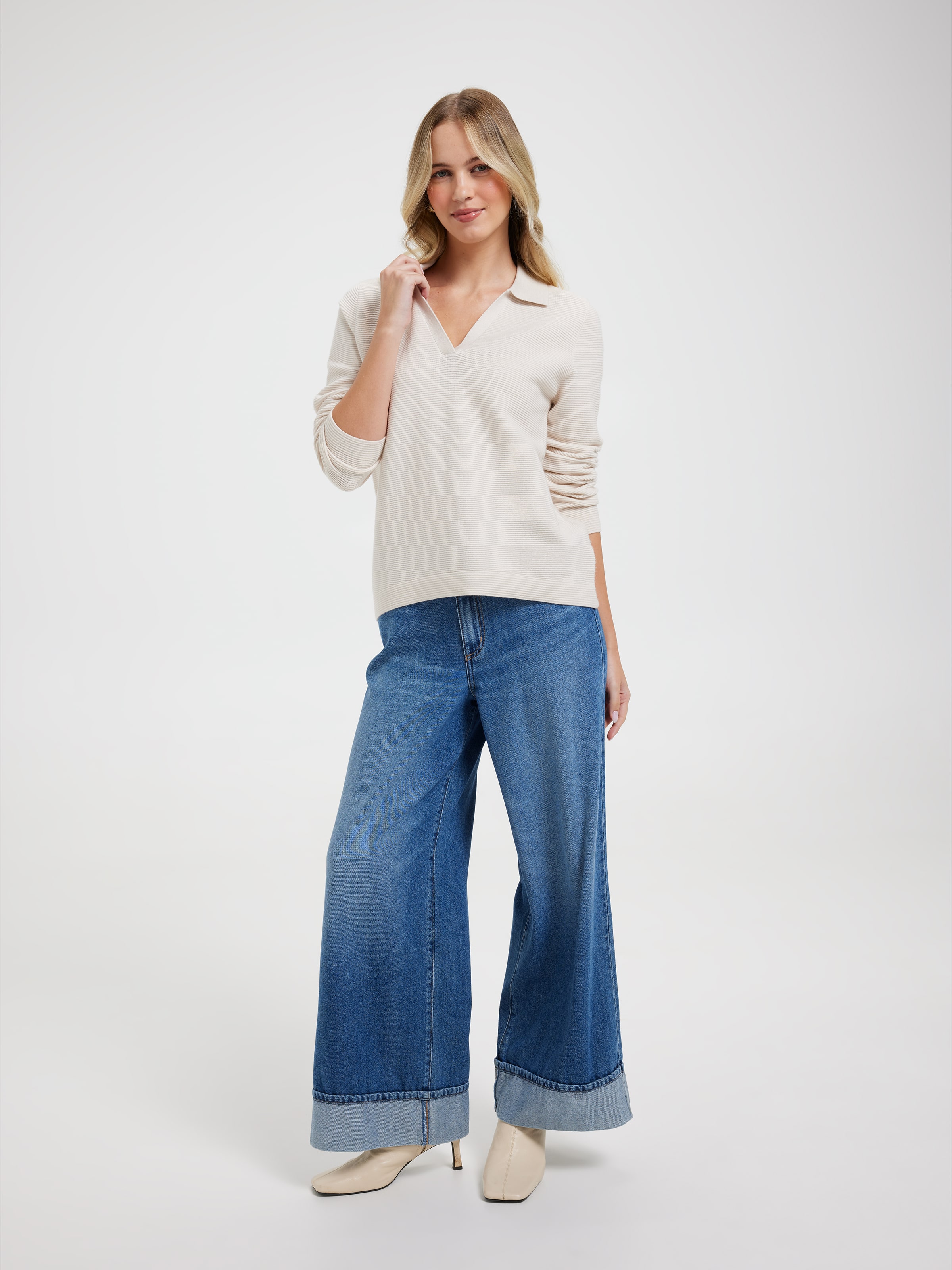 Phoebe Collar Ottoman Pullover