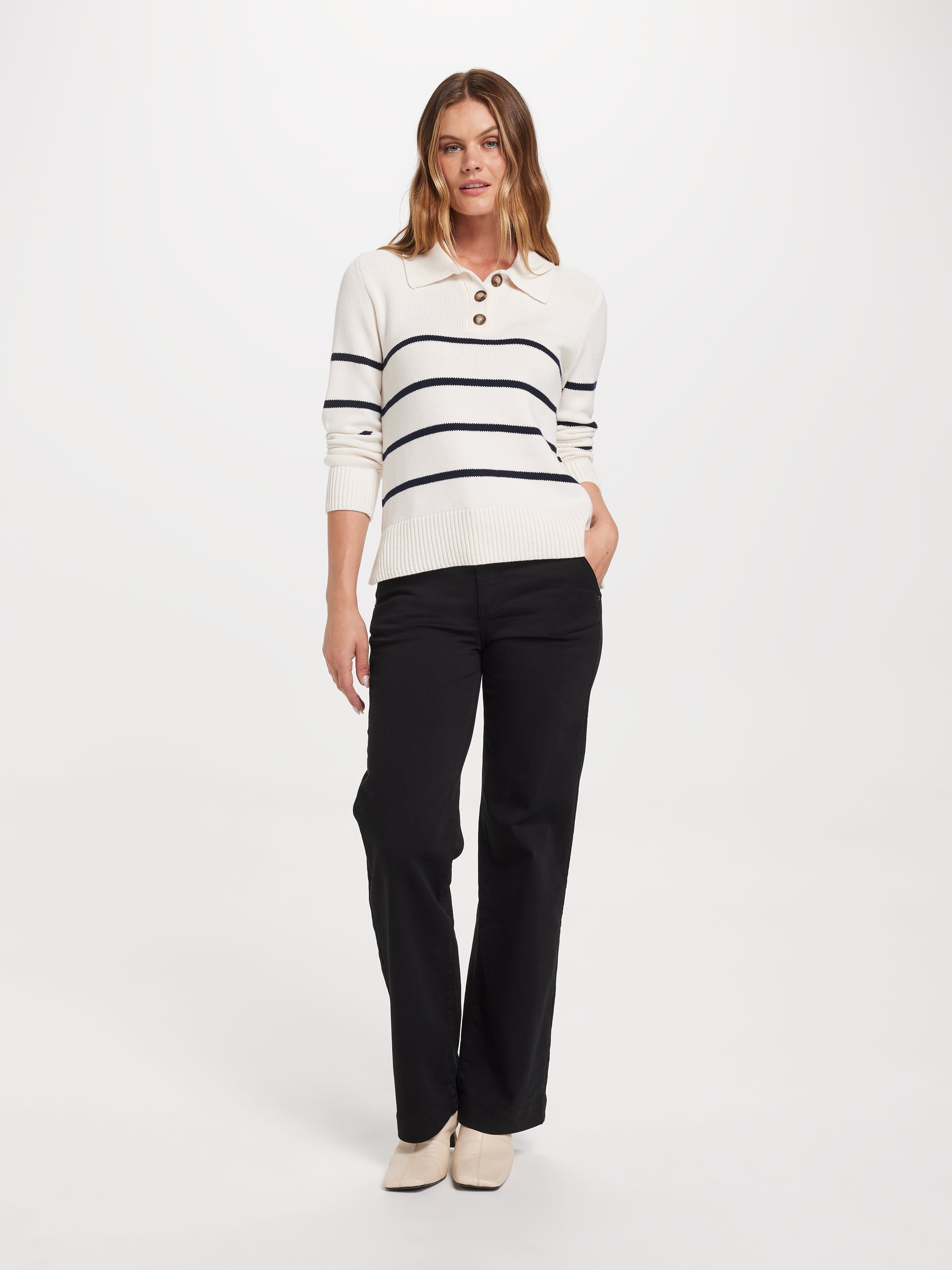 Harper Collar Button Pullover