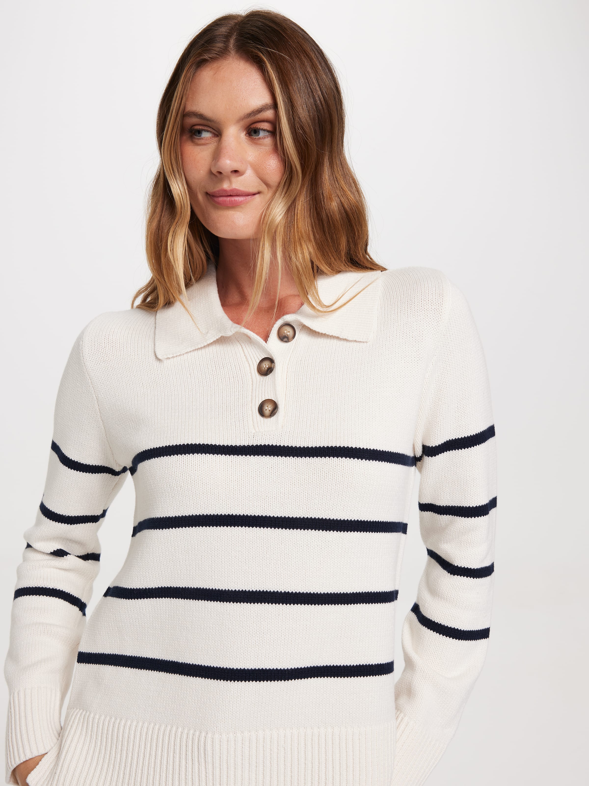 Harper Collar Button Pullover