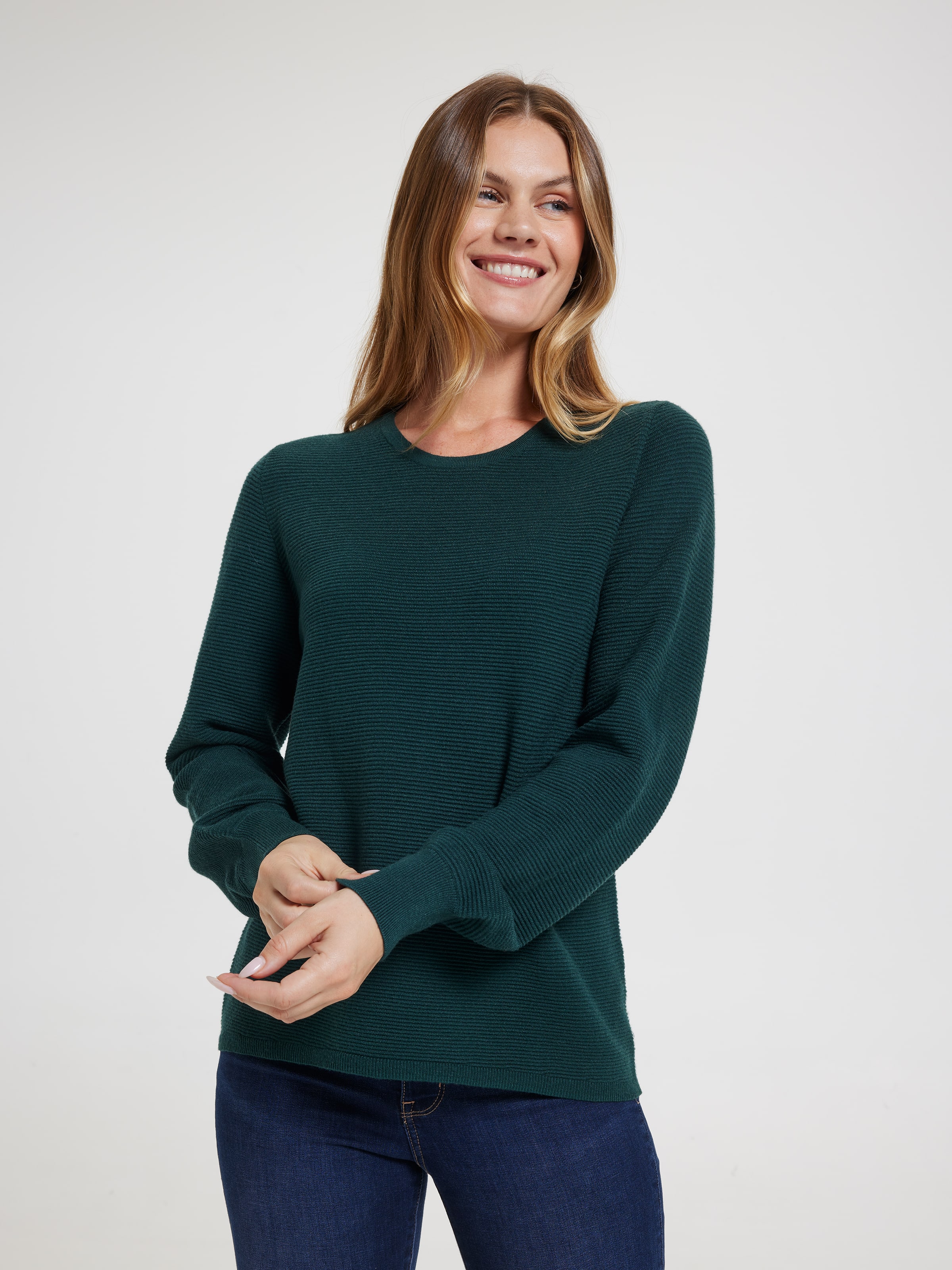 Elle Crewneck Ottoman Pullover