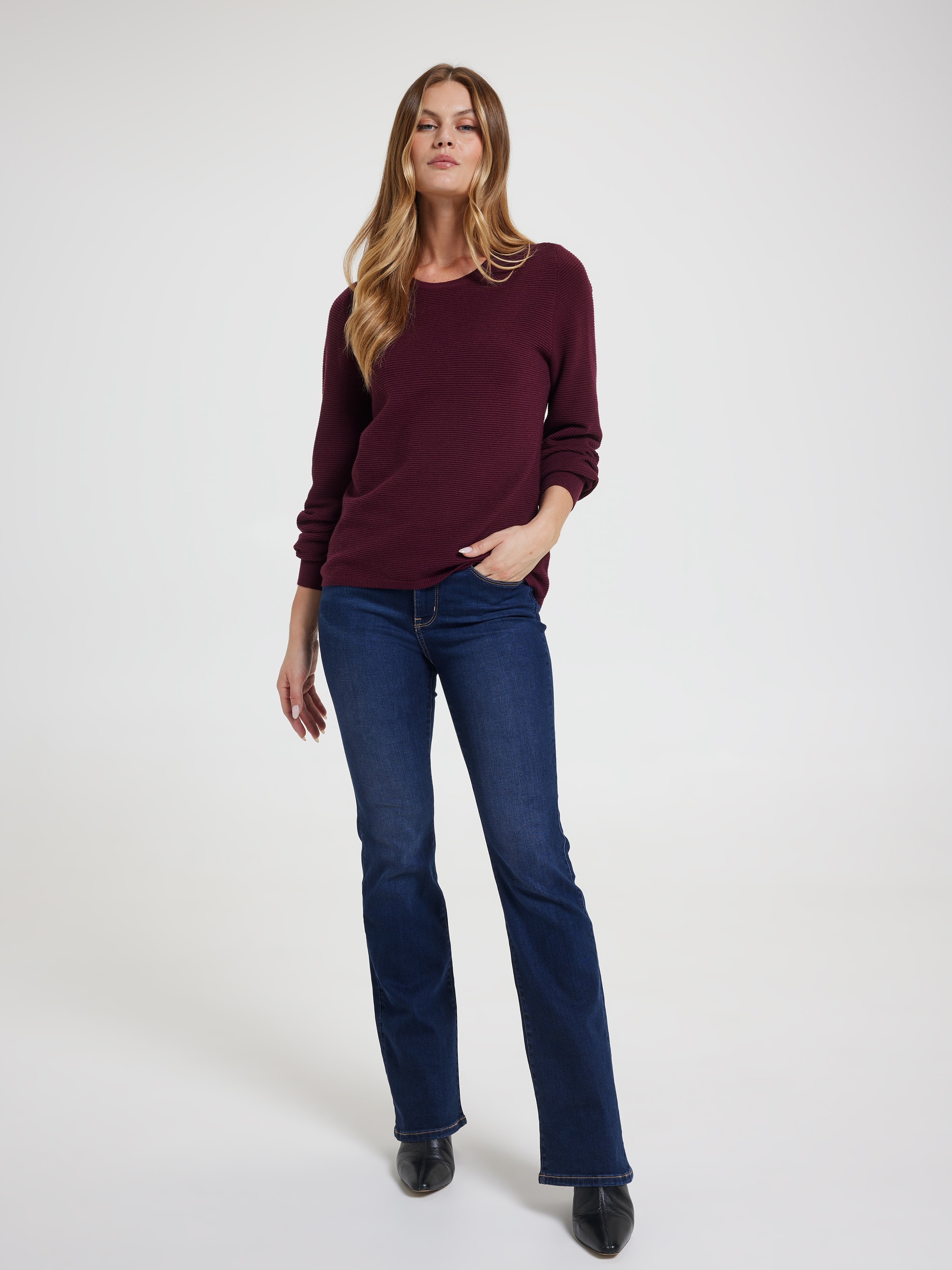 Elle Crewneck Ottoman Pullover