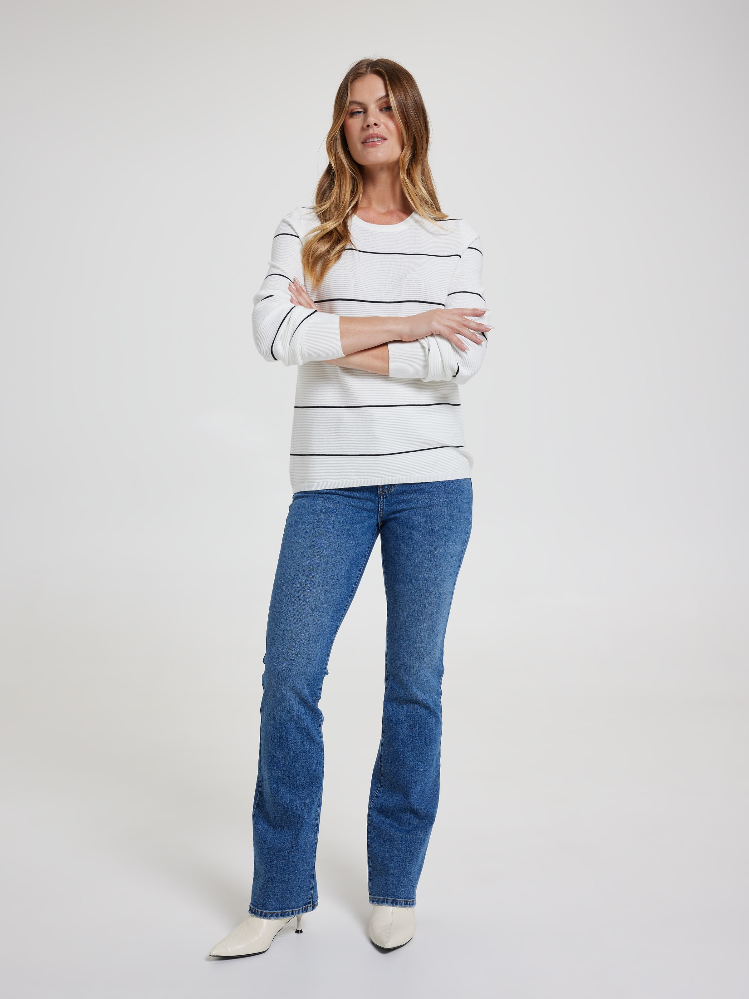 Elle Crewneck Ottoman Pullover