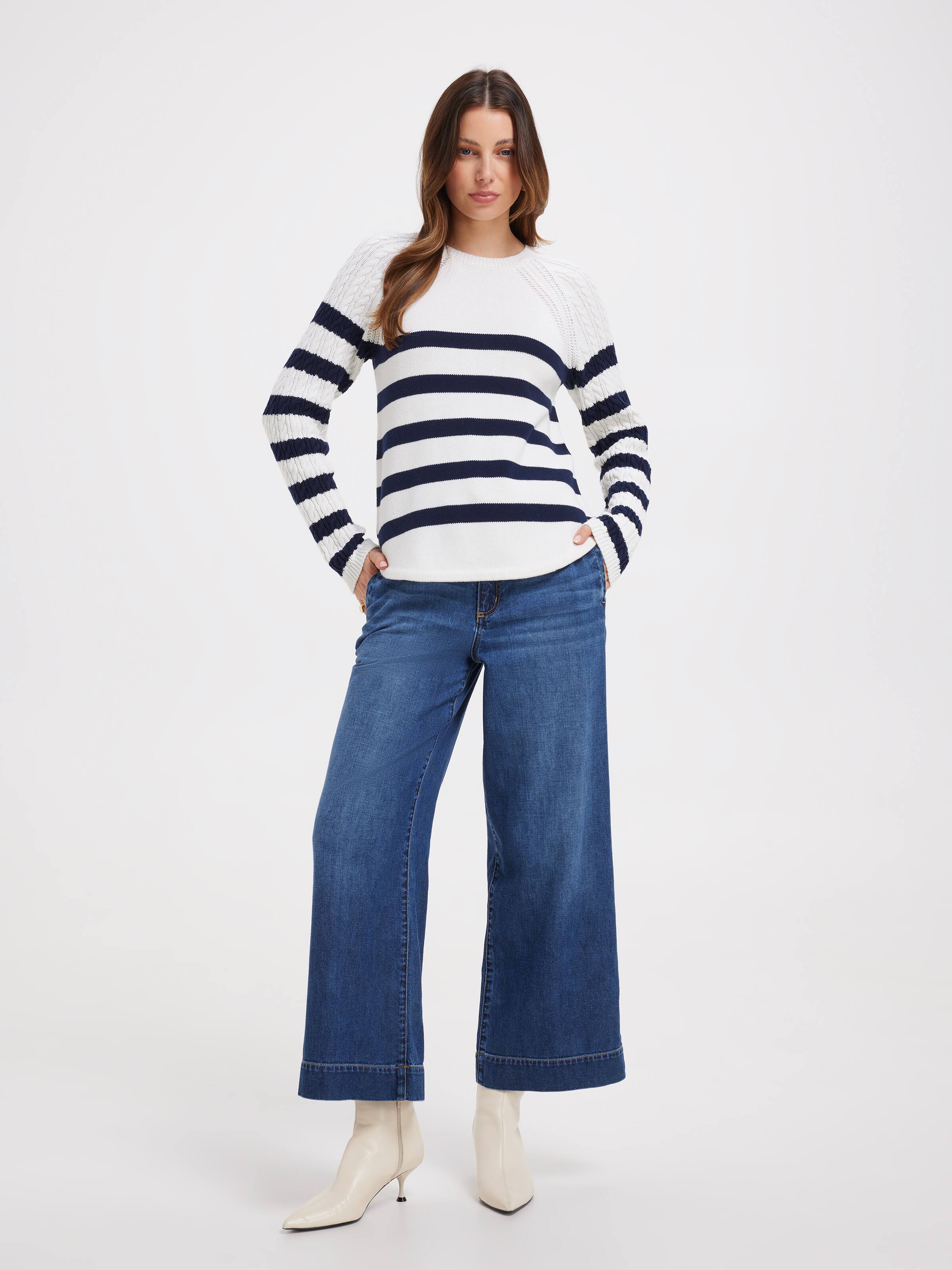 Eva Cable Shoulder Pullover