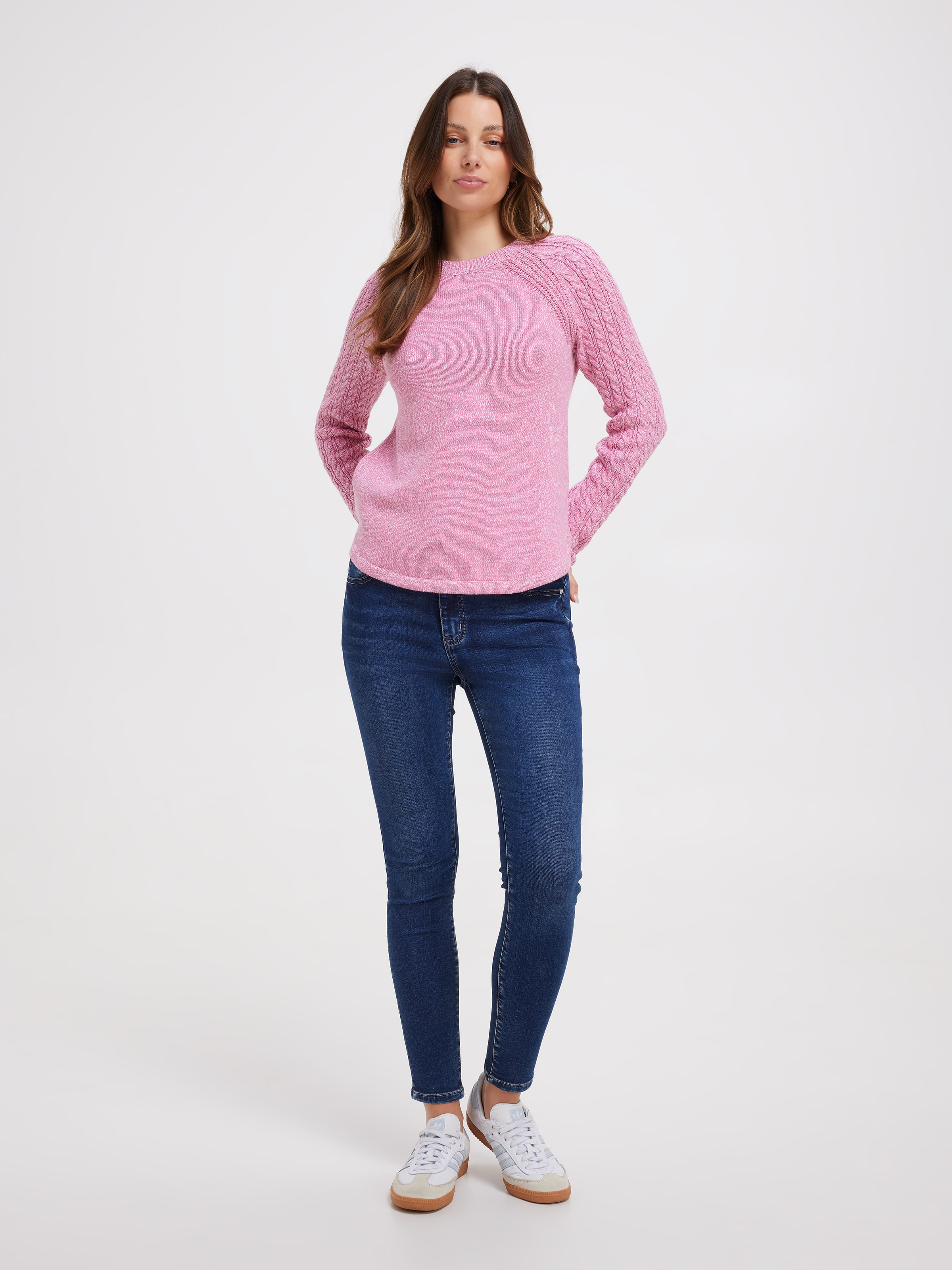 Eva Cable Shoulder Pullover