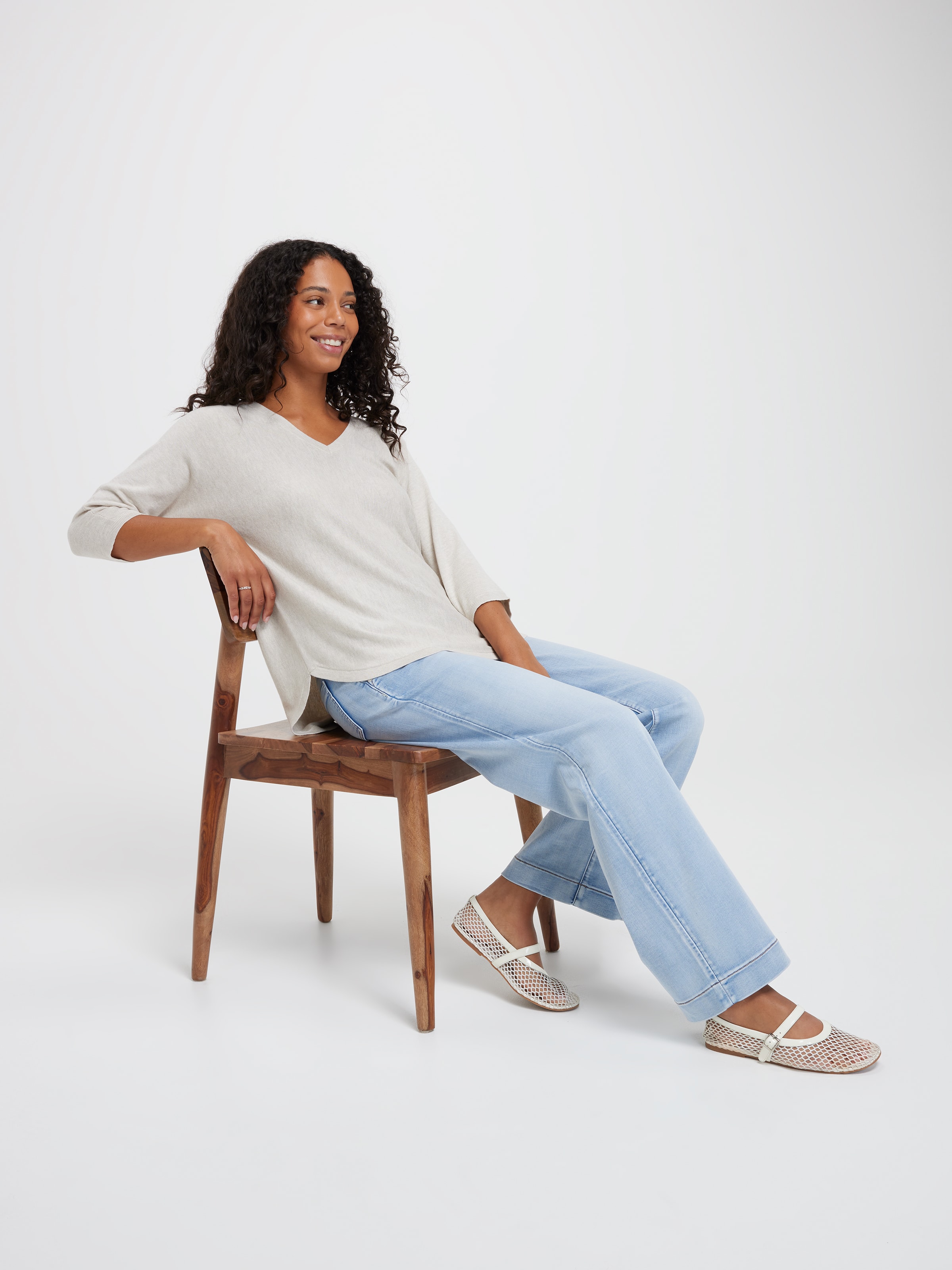 Jacquline 3/4 Sleeve Pullover