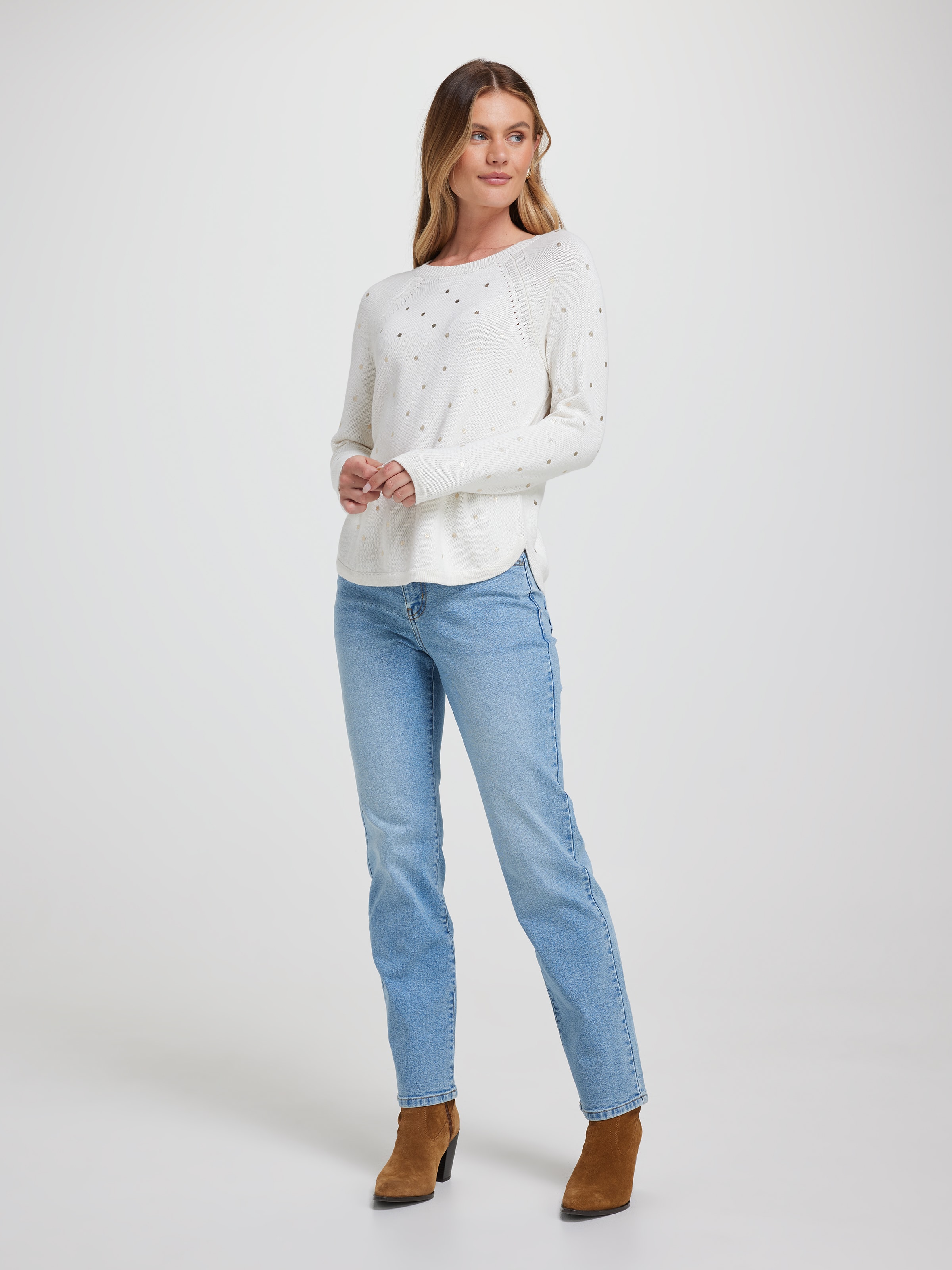 Millie Scoop Hem Pullover