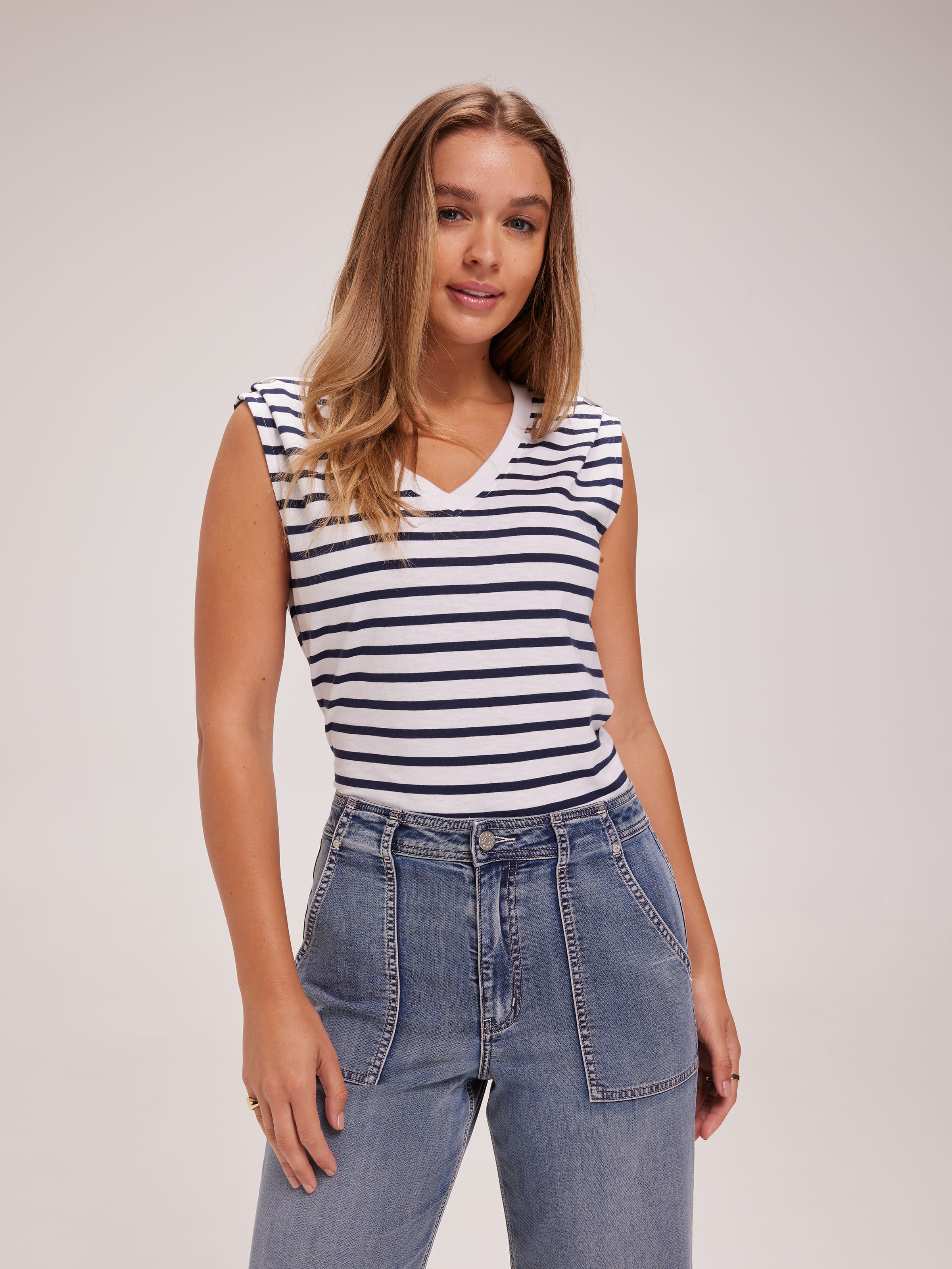 Lila V-Neck Button Top