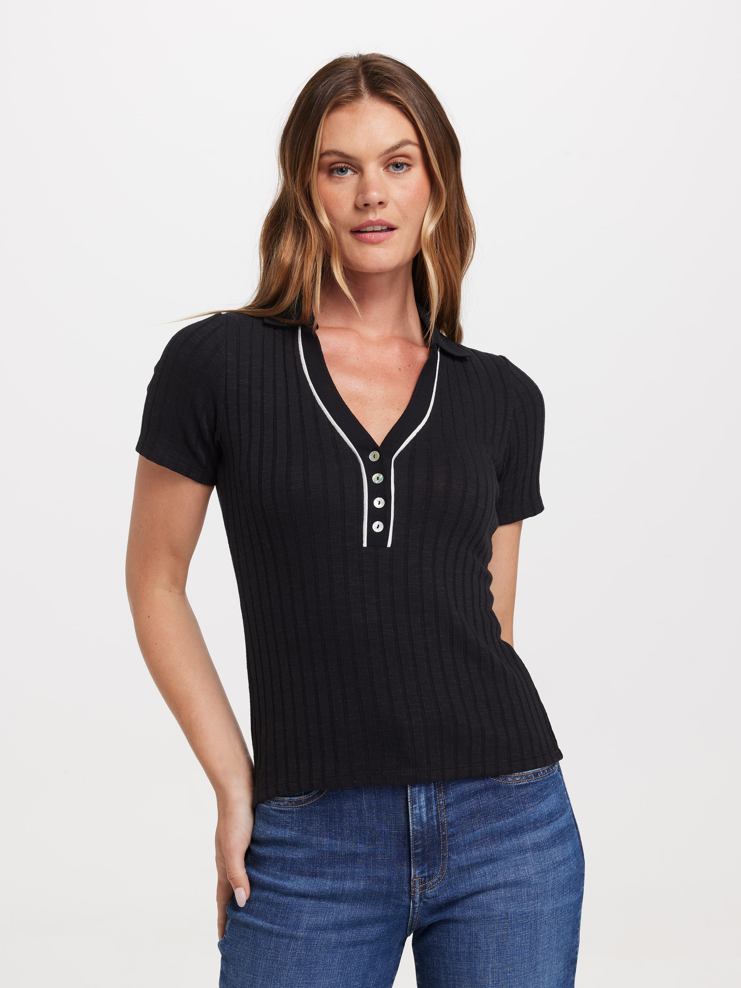 Luna Button Top