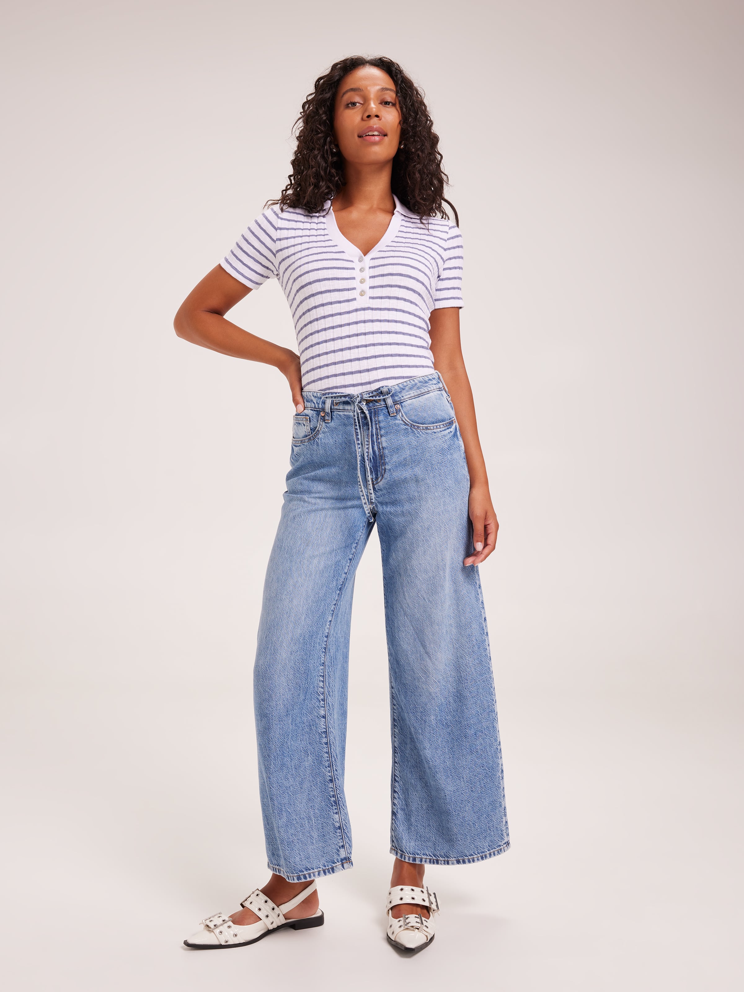 Luna Button Top