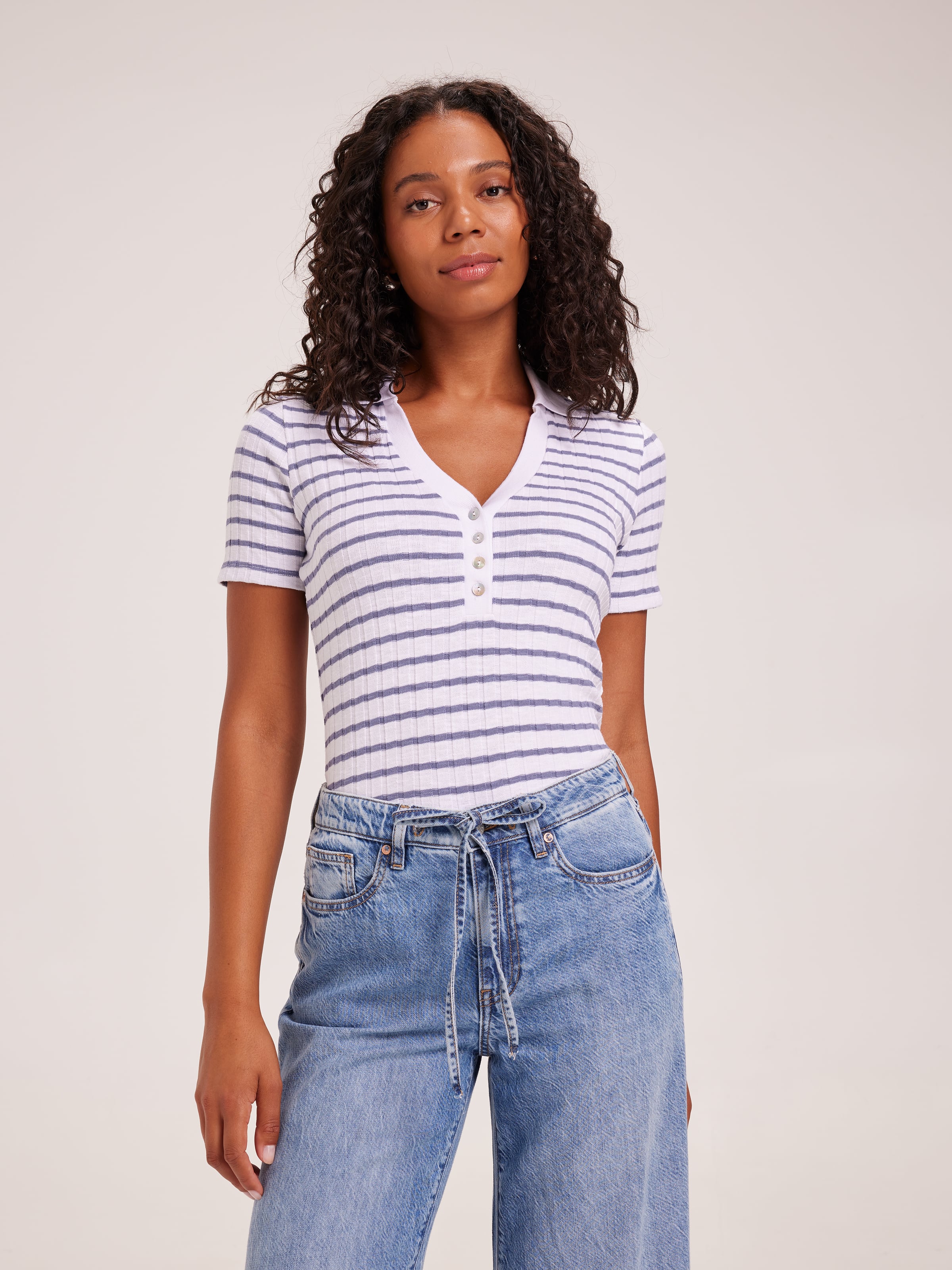 Luna Button Top