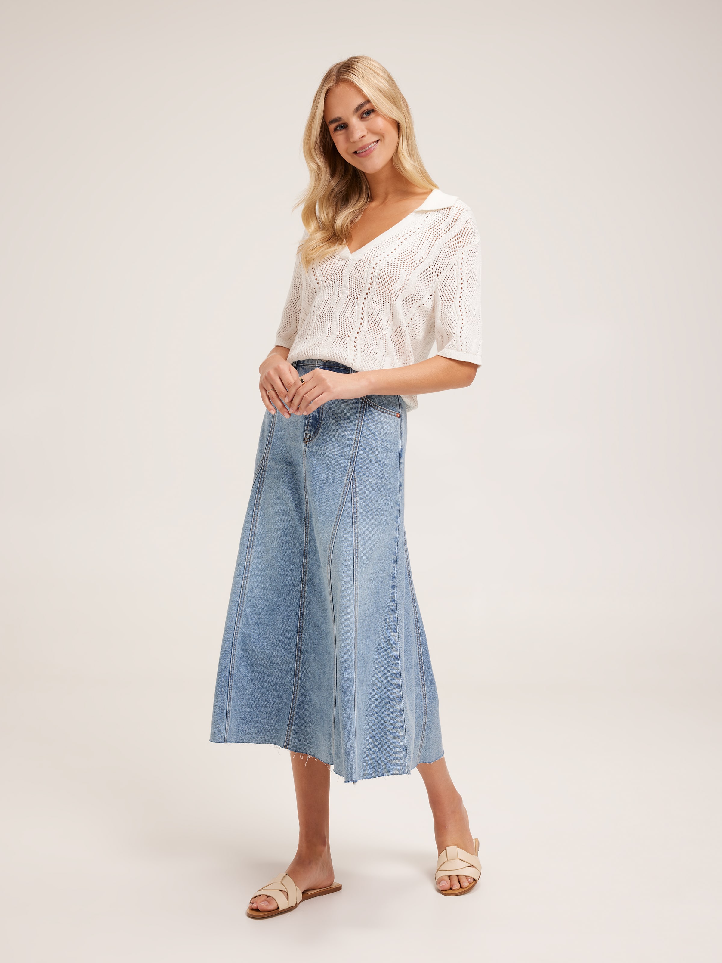 Charli Crochet Collar Pullover