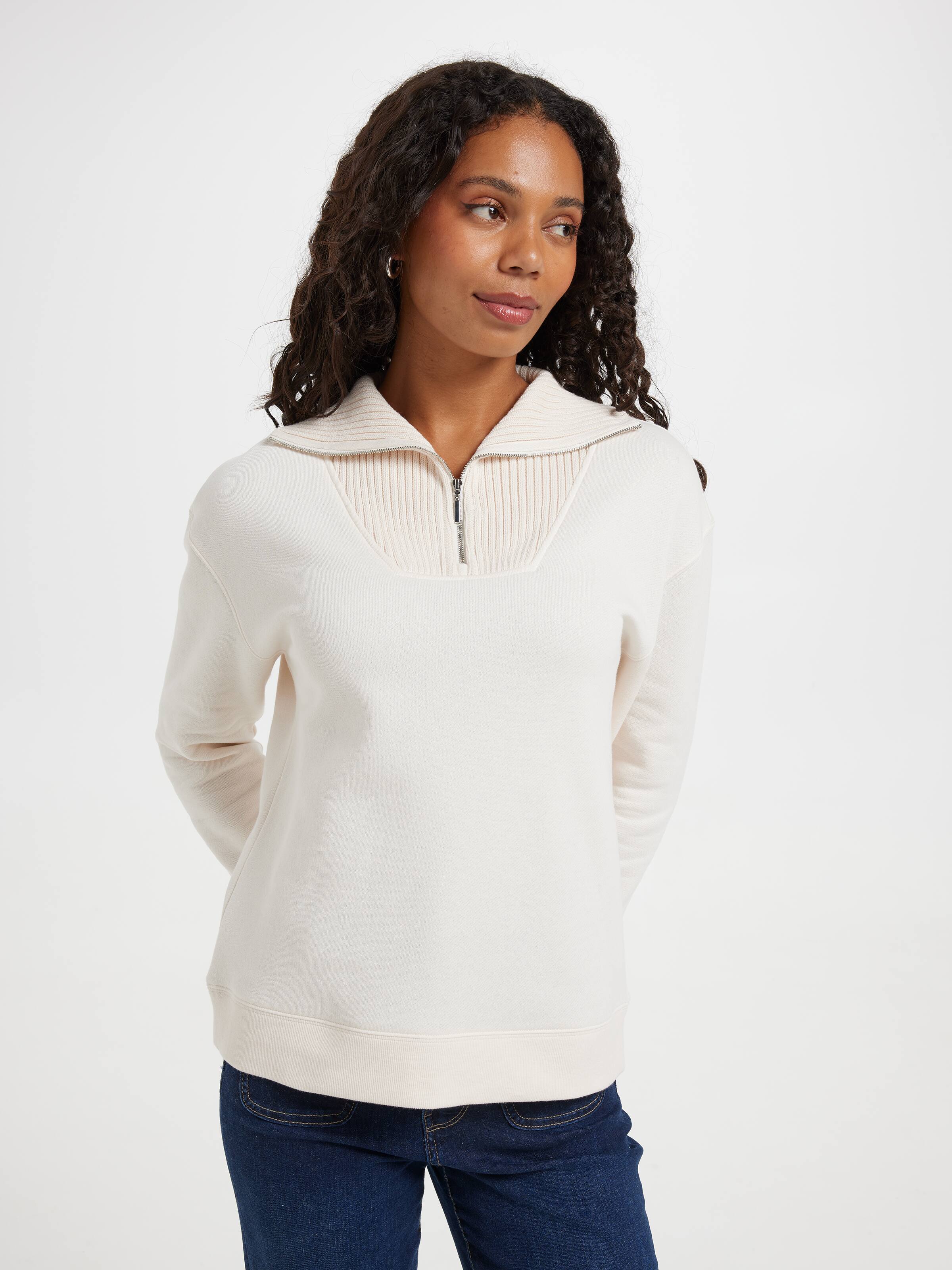Zoey Half Zip Sweat