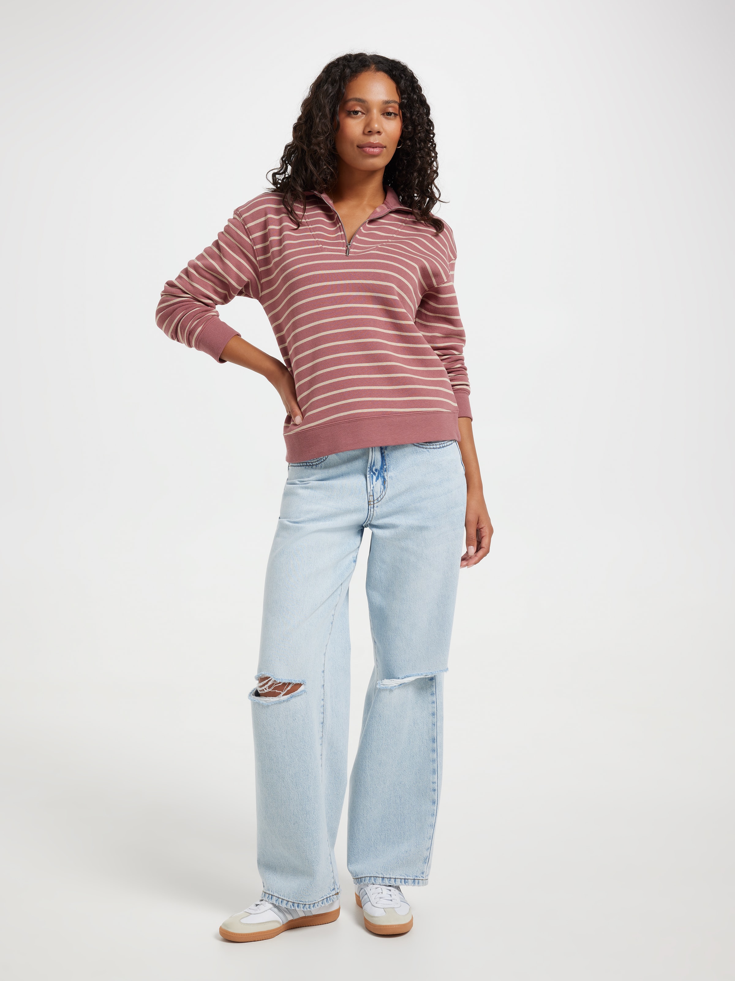 Zoey Half Zip Sweat