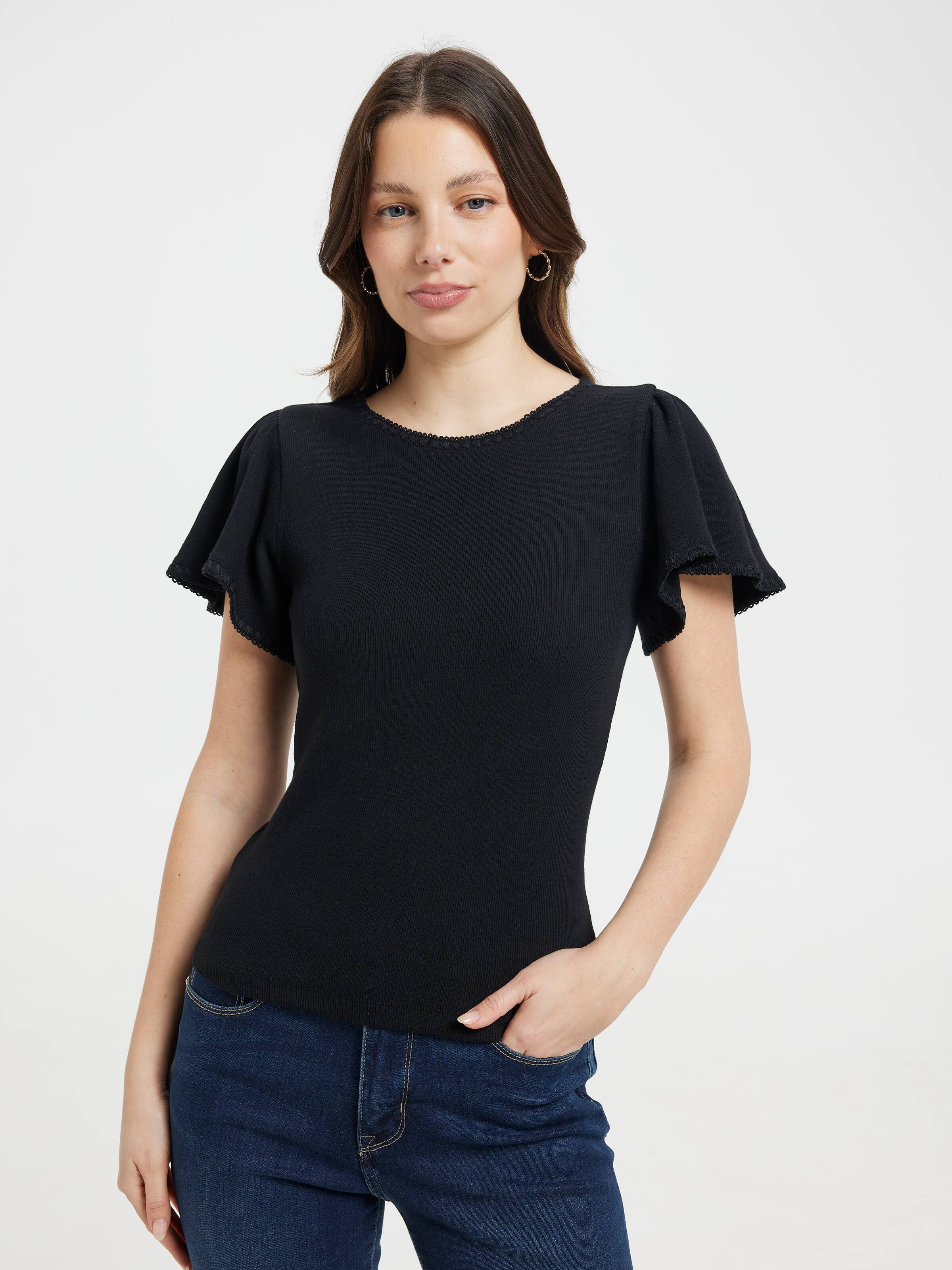 Amiri Flutter Sleeve Top