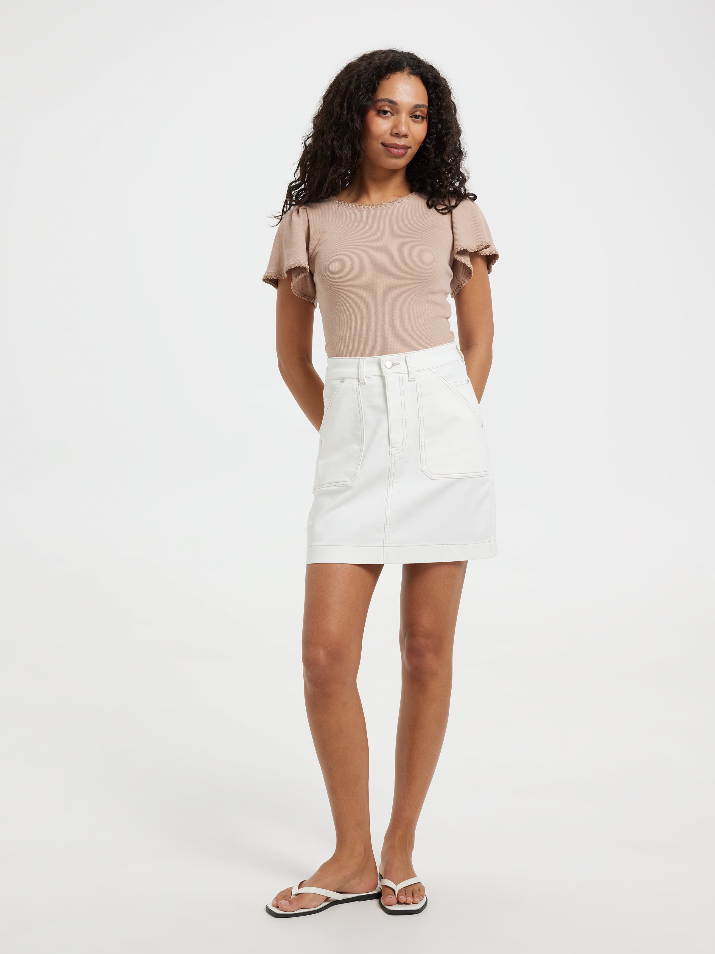 Amiri Flutter Sleeve Top