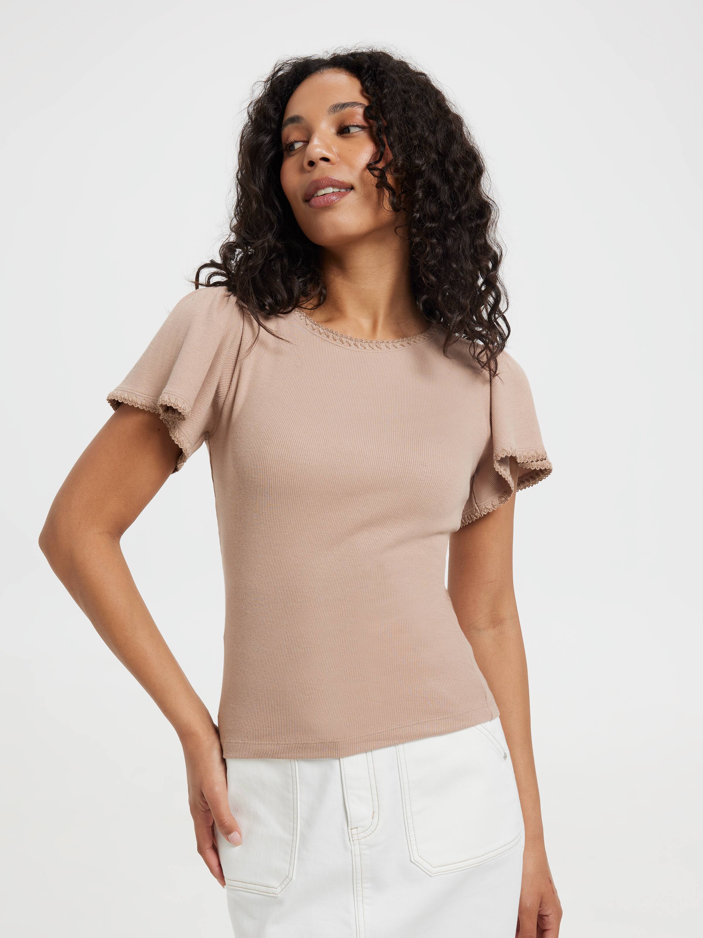 Amiri Flutter Sleeve Top