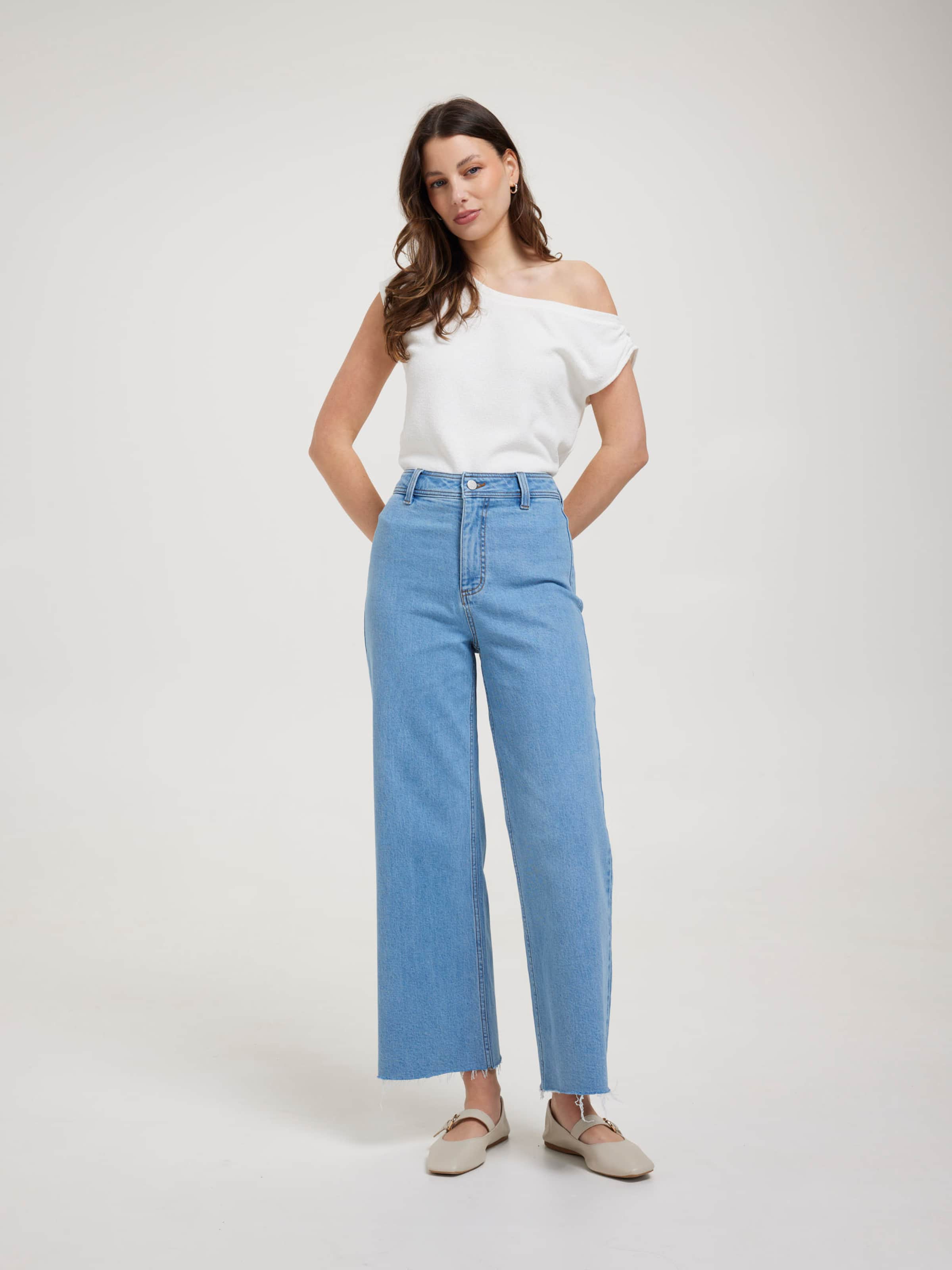 Chloe Boucle Off Shoulder Top