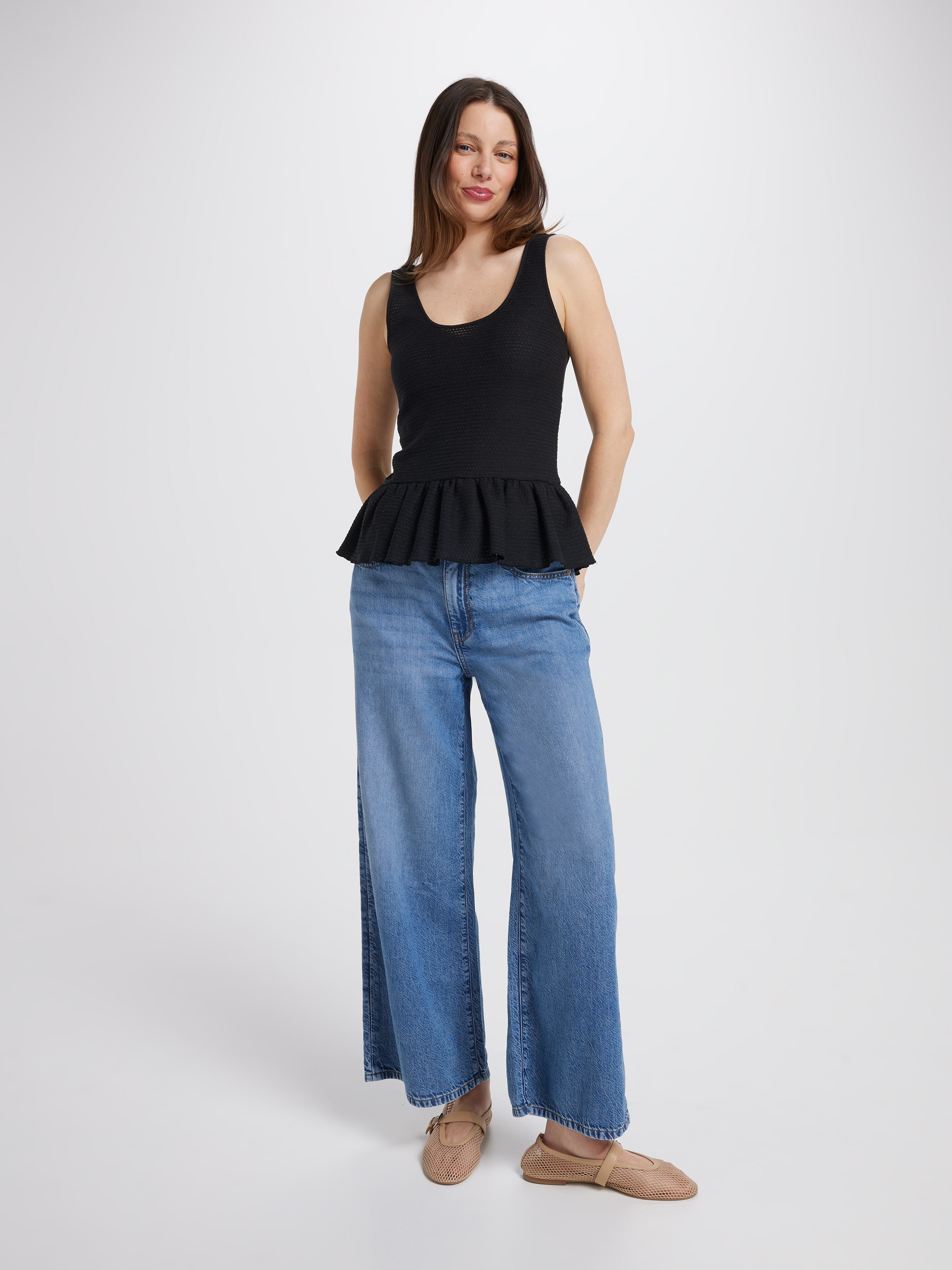 Flora Peplum Top