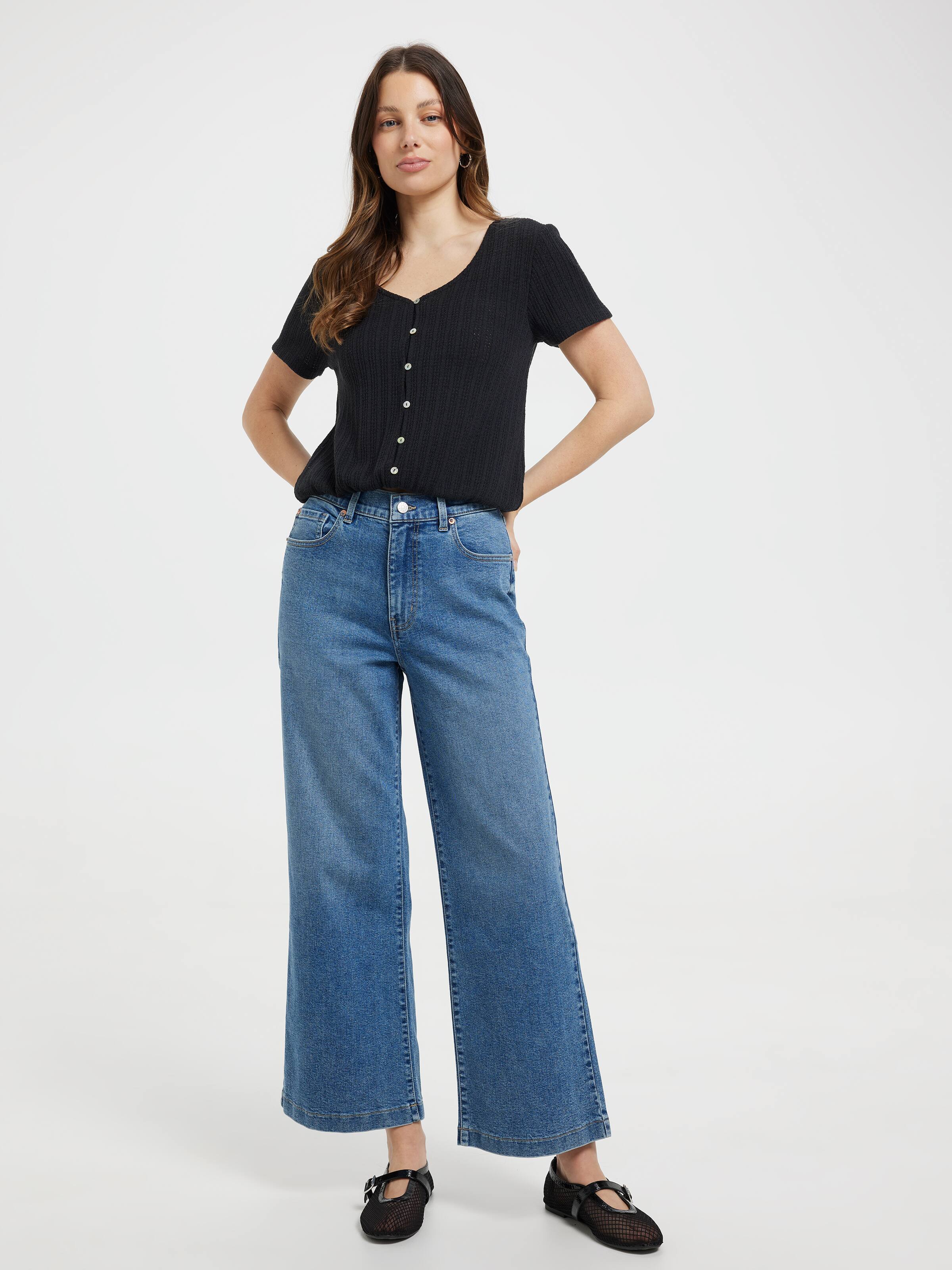 Camilla Bubble Hem Ss Top